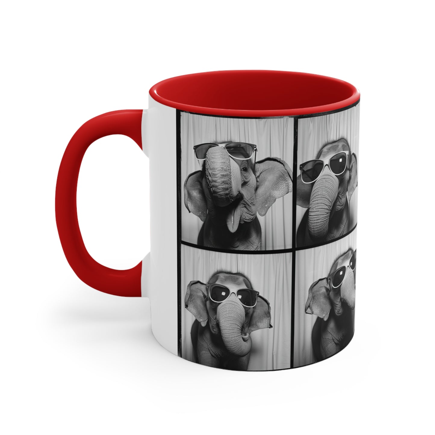 Elephant Photo Booth Accent Coffee Mug, 11oz