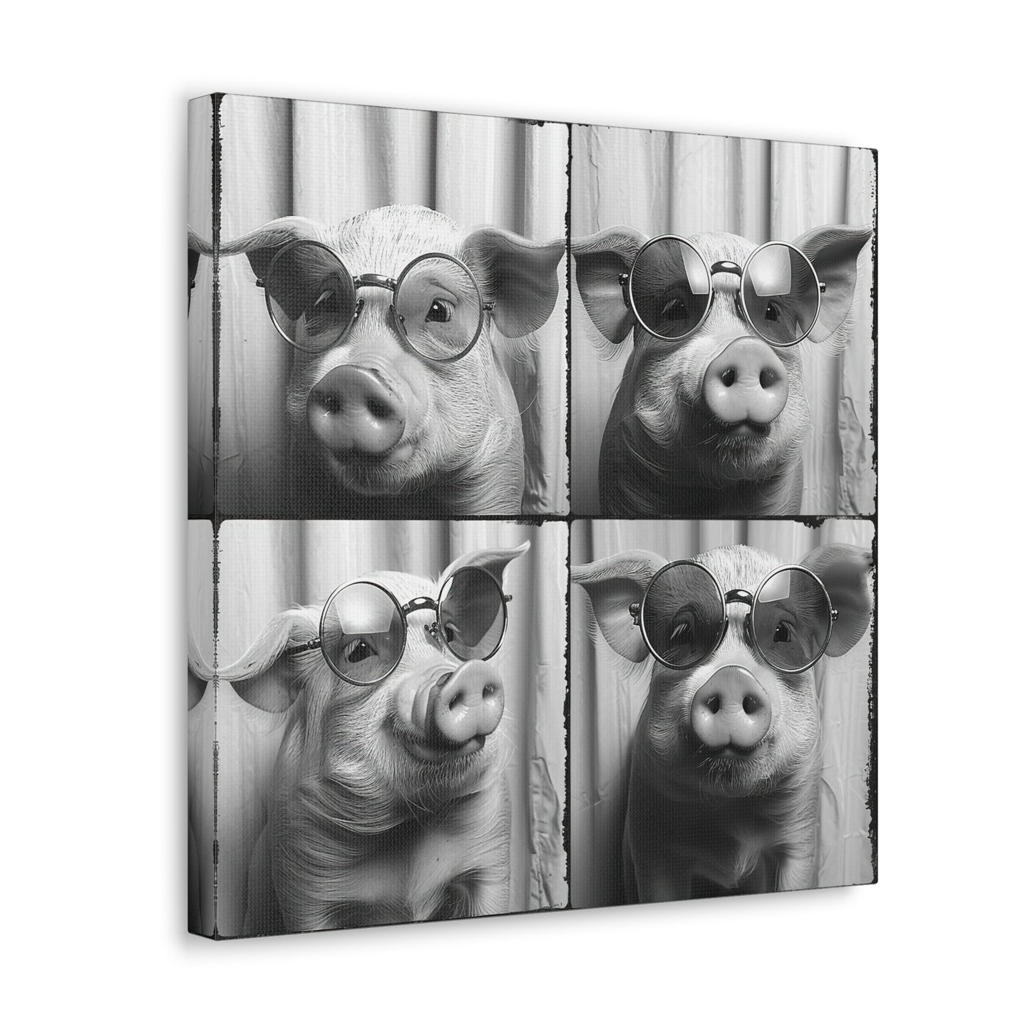 Pig Photo Booth Canvas