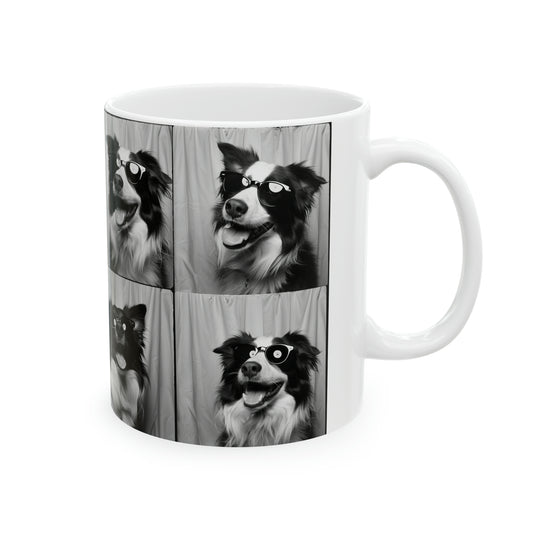 Border Collie Photo Booth 11oz Mug