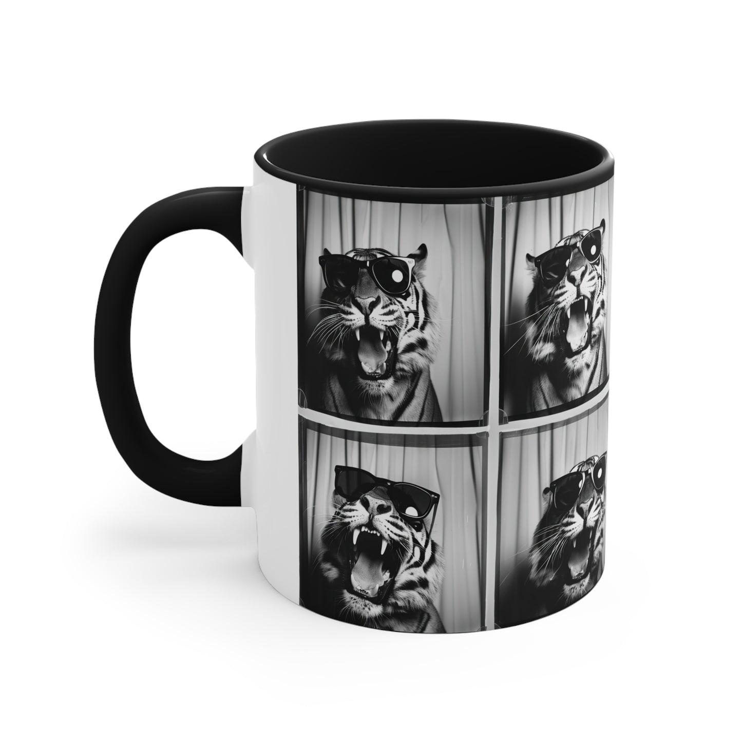 Tiger Photo Booth Accent Coffee Mug, 11oz