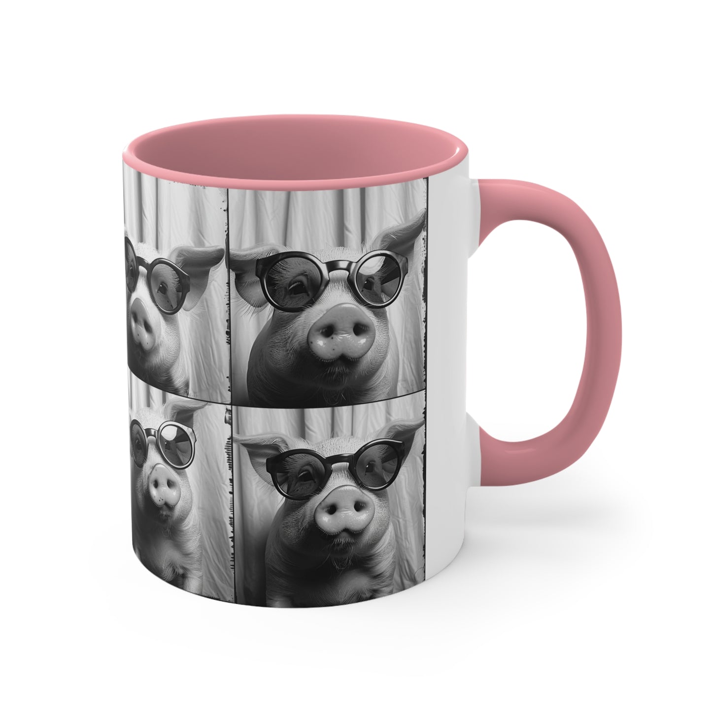 Pig Photo Booth Accent Coffee Mug, 11oz