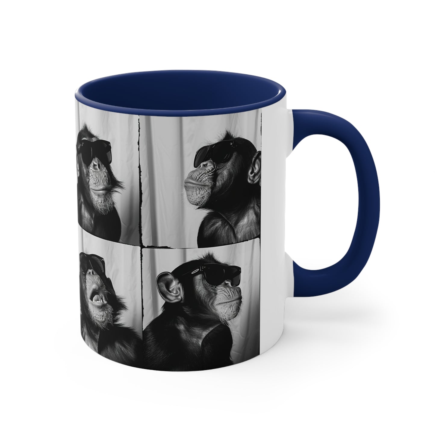 Monkey Photo Booth Accent Coffee Mug, 11oz