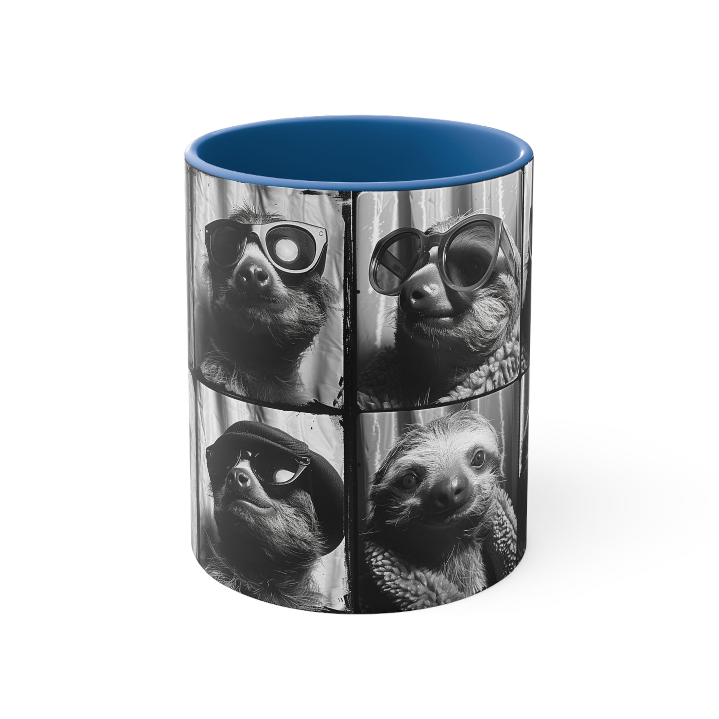 Sloth Photo Booth Accent Coffee Mug, 11oz