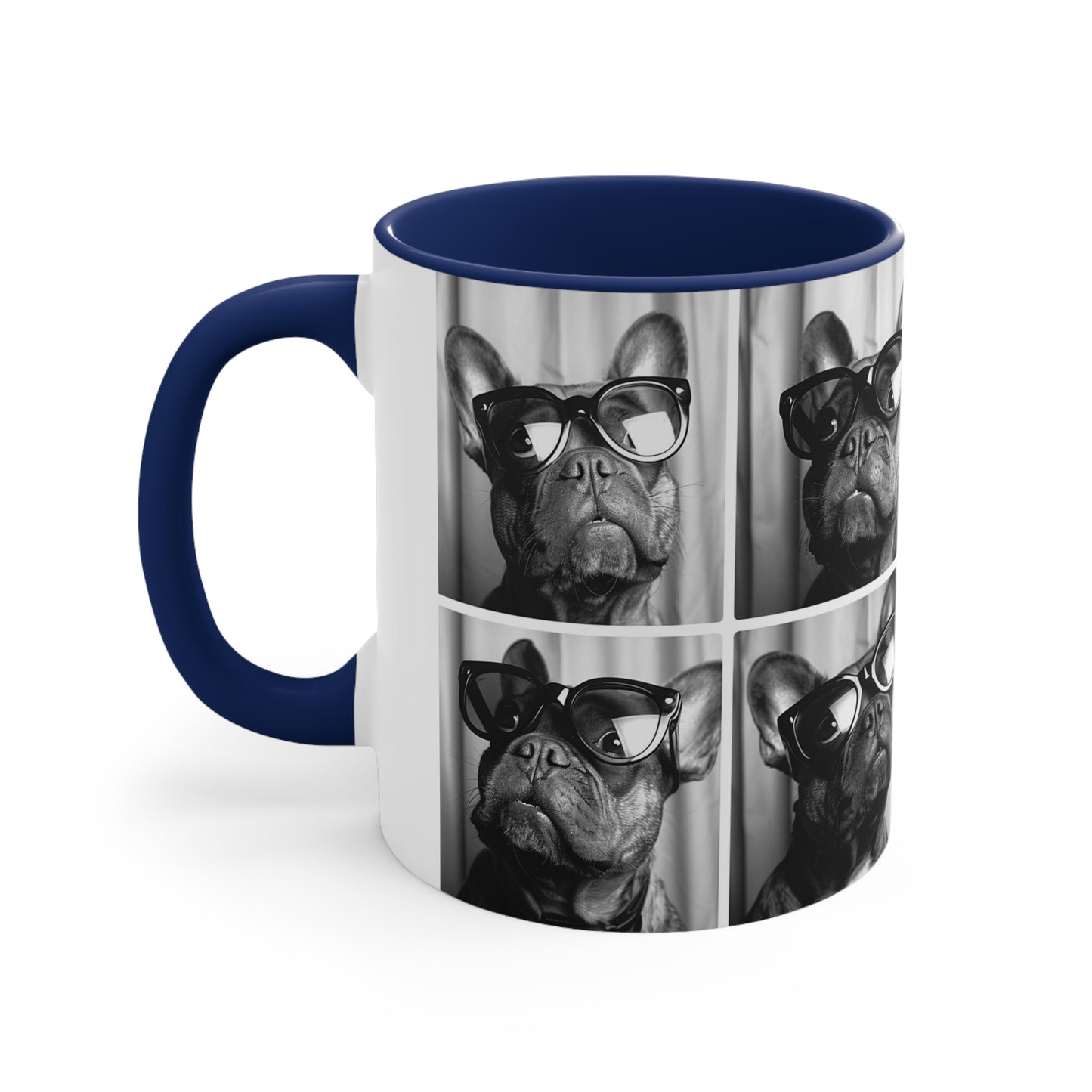 French Bulldog Photo Booth Accent Coffee Mug, 11oz
