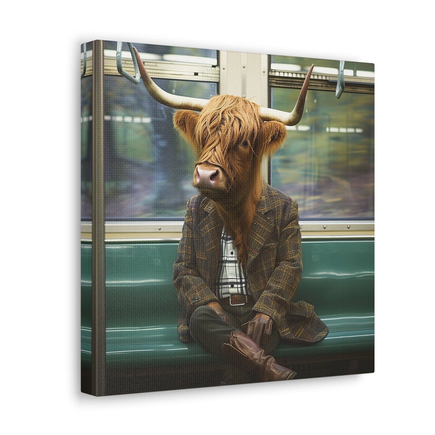 Highland Cattle Subway Canvas