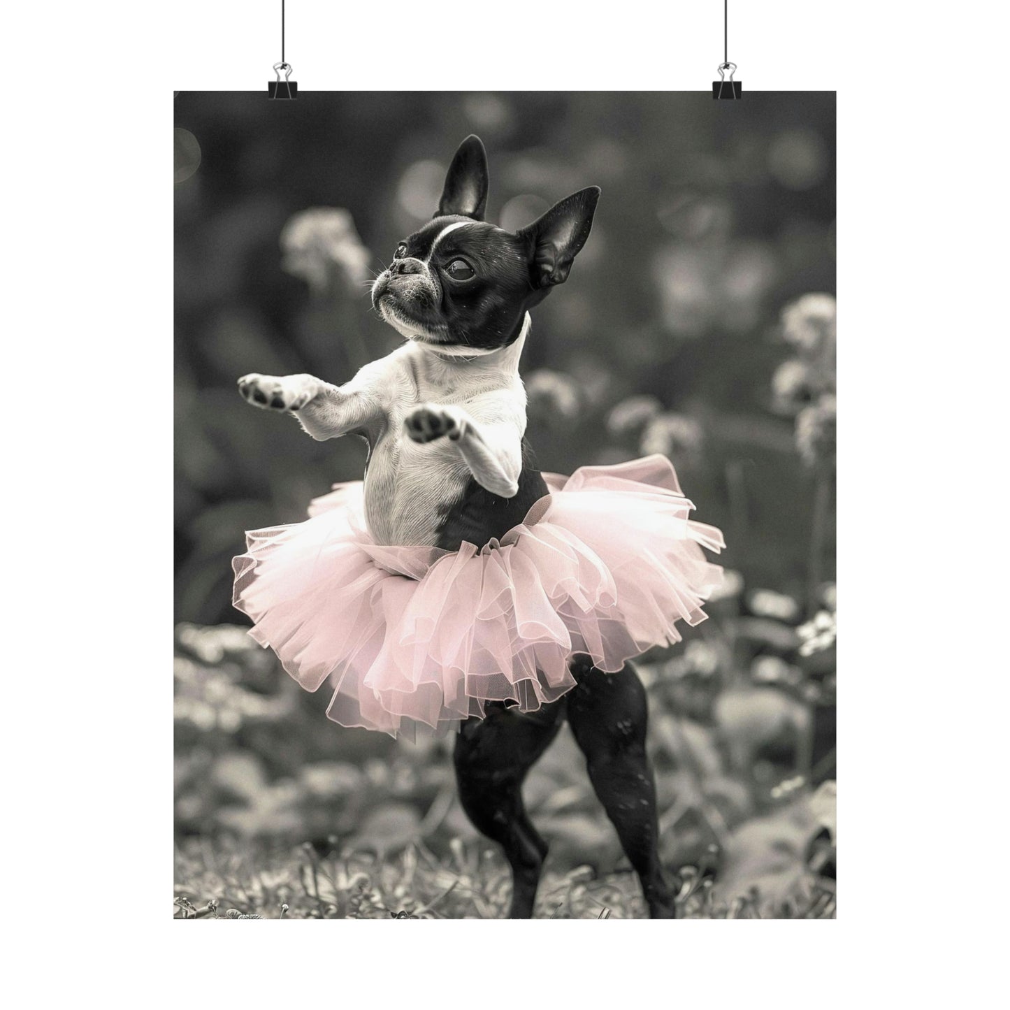 Boston Terrier Tutu, Boston Terrier Wall Art