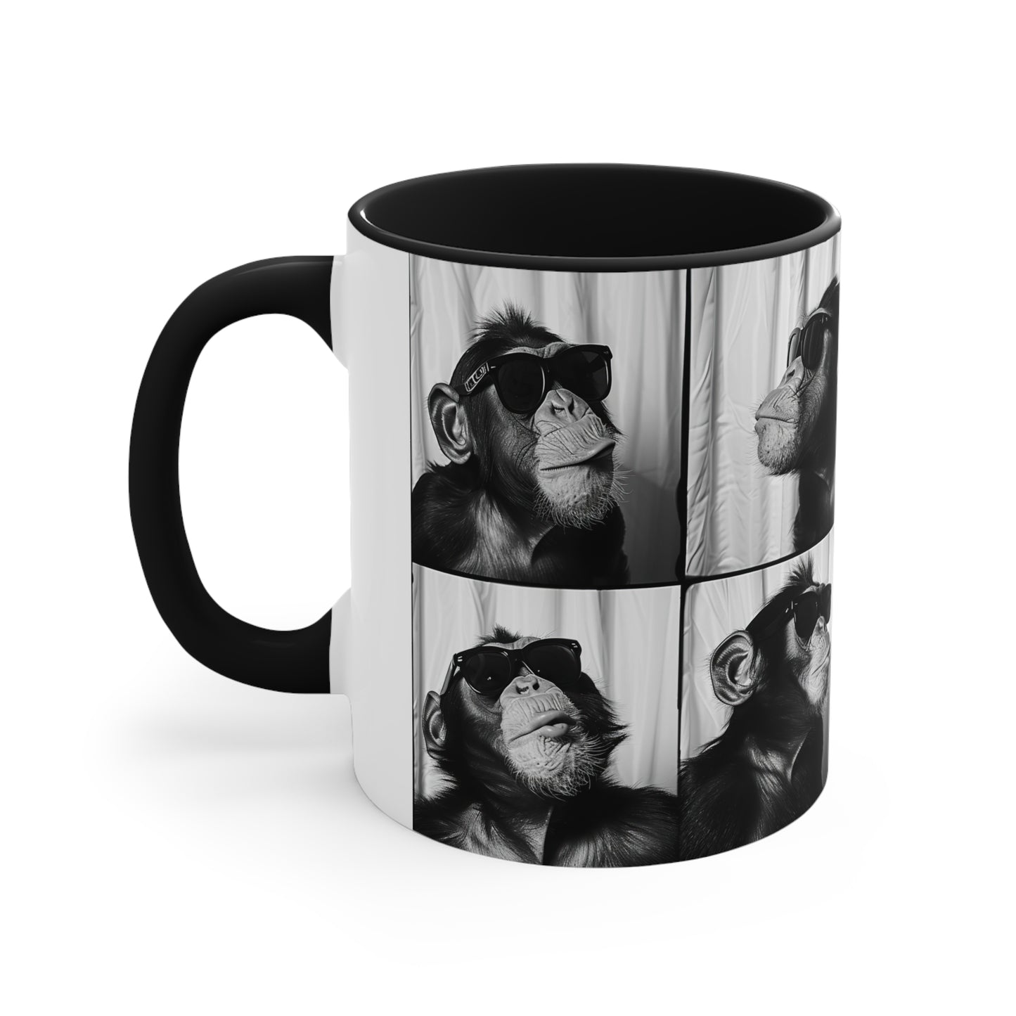 Monkey Photo Booth Accent Coffee Mug, 11oz