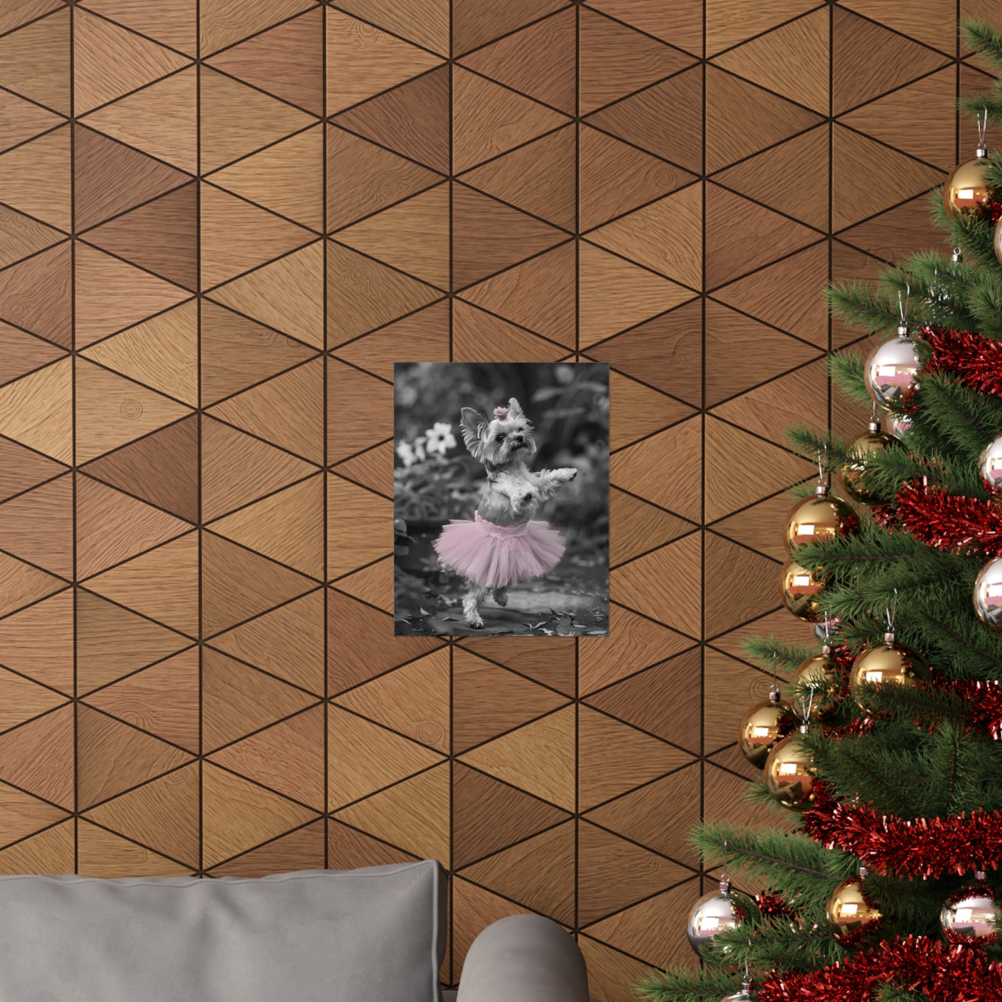 Yorkie Terrier Tutu, Yorkie Terrier Wall Art