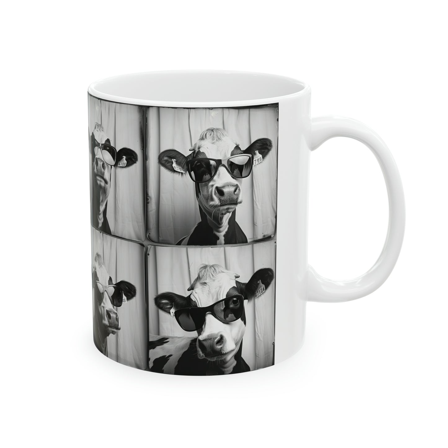 Cow Photo Booth Accent Coffee Mug, 11oz