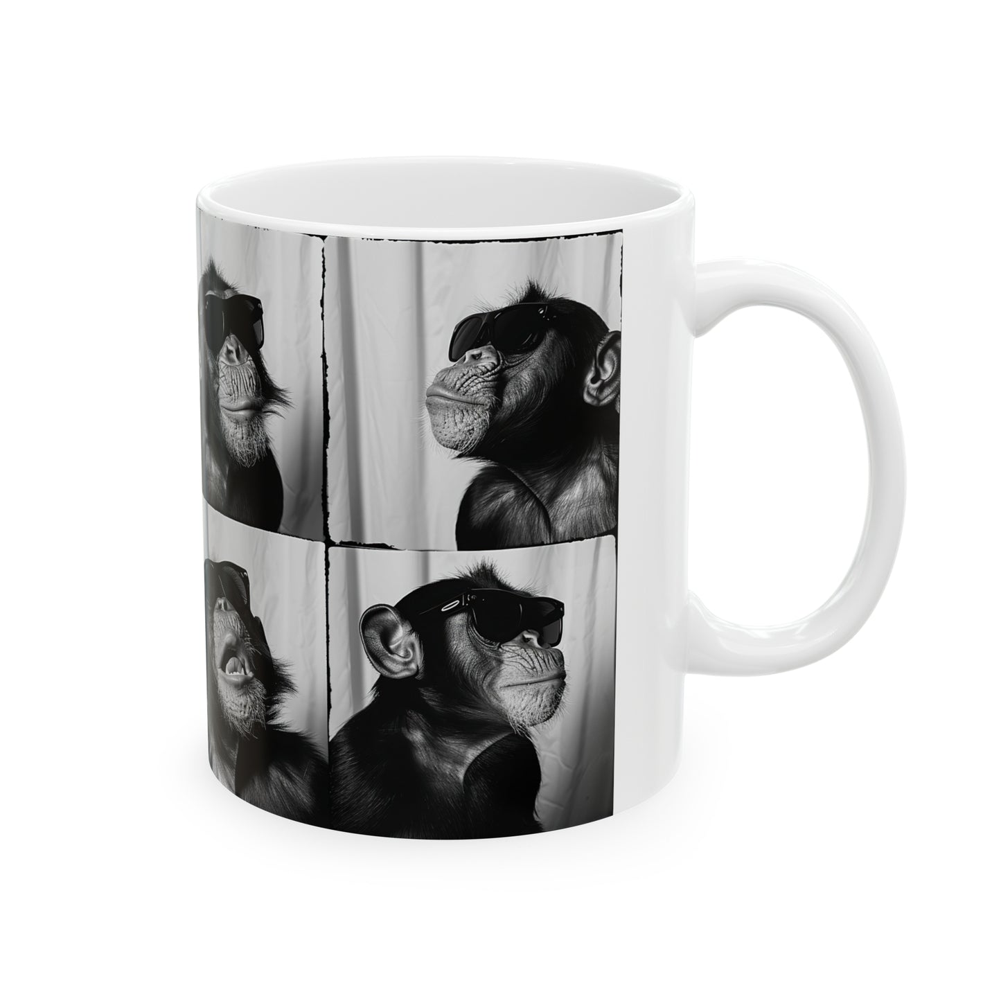 Monkey Photo Booth Accent Coffee Mug, 11oz