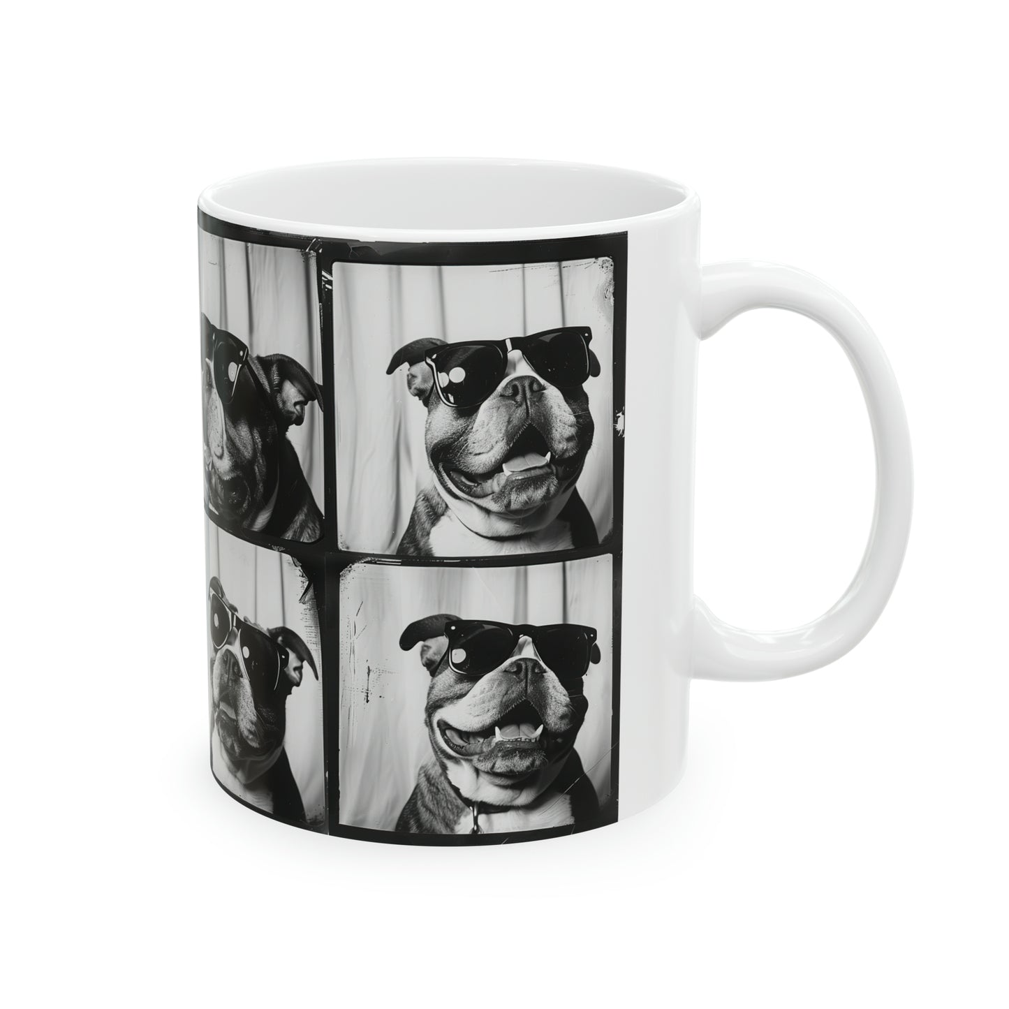 Bulldog Photo Booth Accent Coffee Mug, 11oz