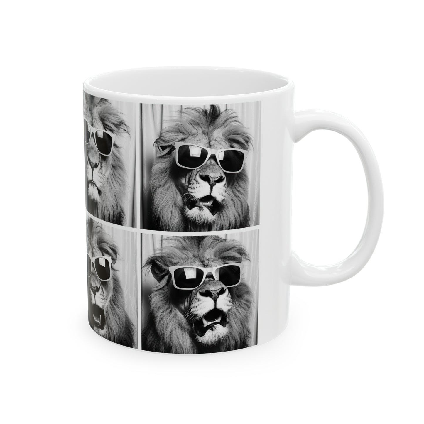 Lion Photo Booth Accent Coffee Mug, 11oz