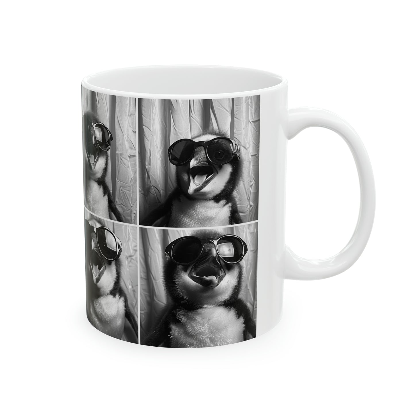 Penguen Photo Booth Accent Coffee Mug, 11oz