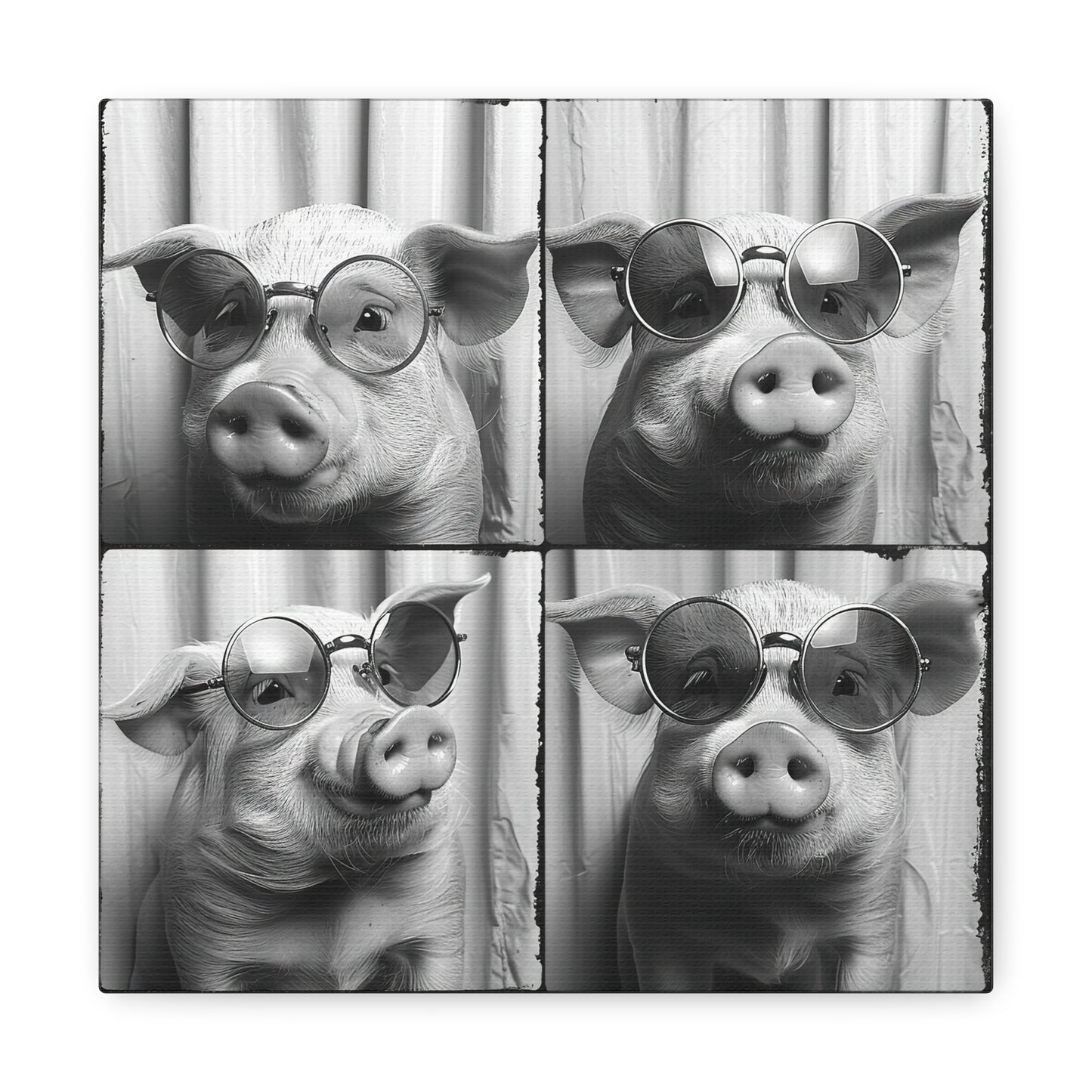 Pig Photo Booth Canvas