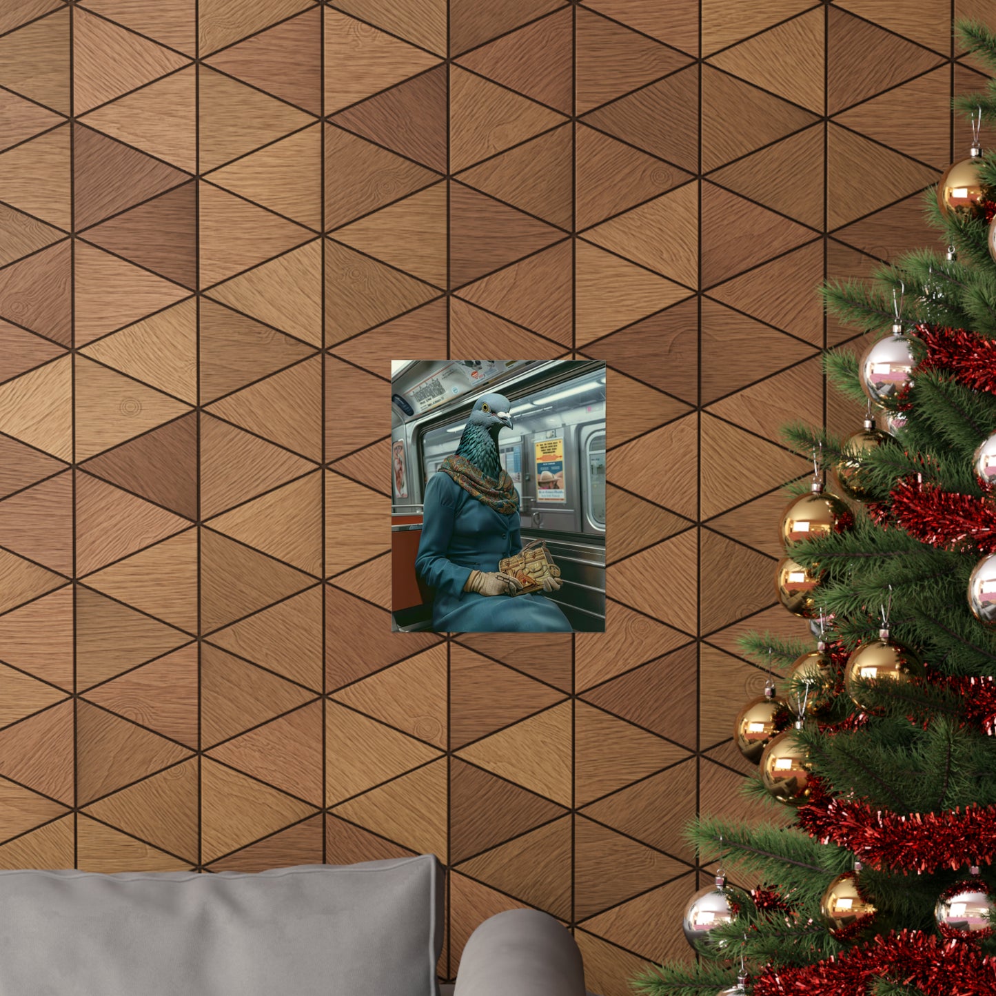 Pigeon in NY Subway, Pigeon Wall Art