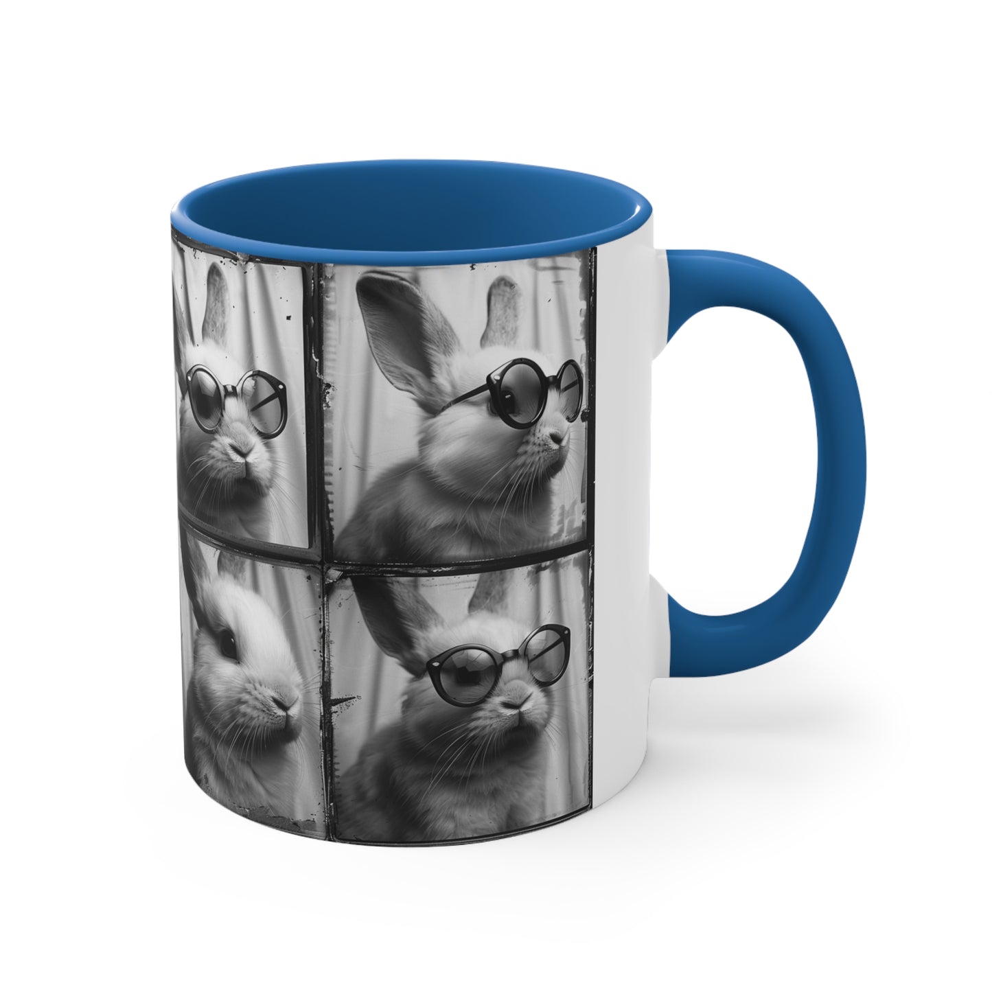 Rabbit Photo Booth Accent Coffee Mug, 11oz