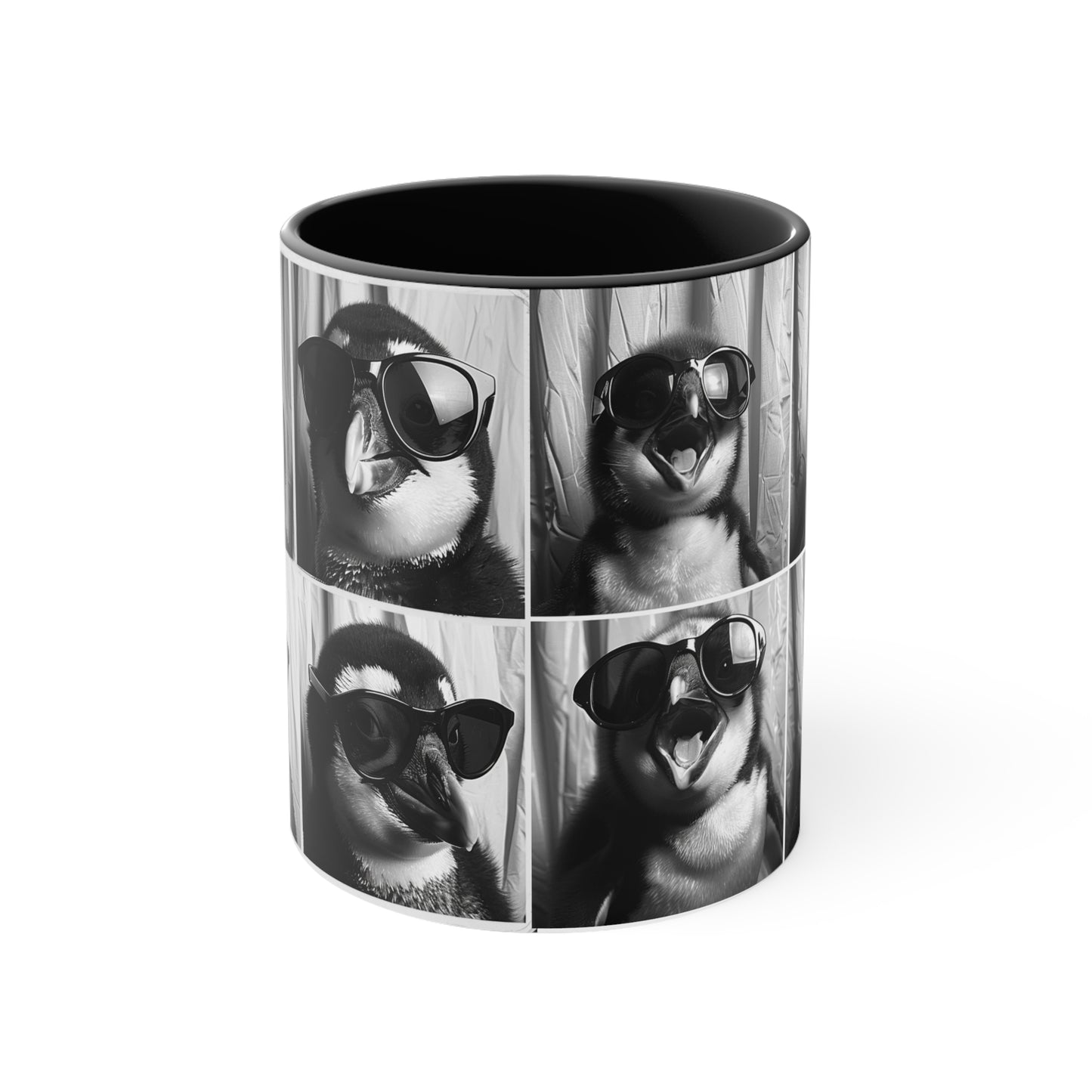 Penguen Photo Booth Accent Coffee Mug, 11oz