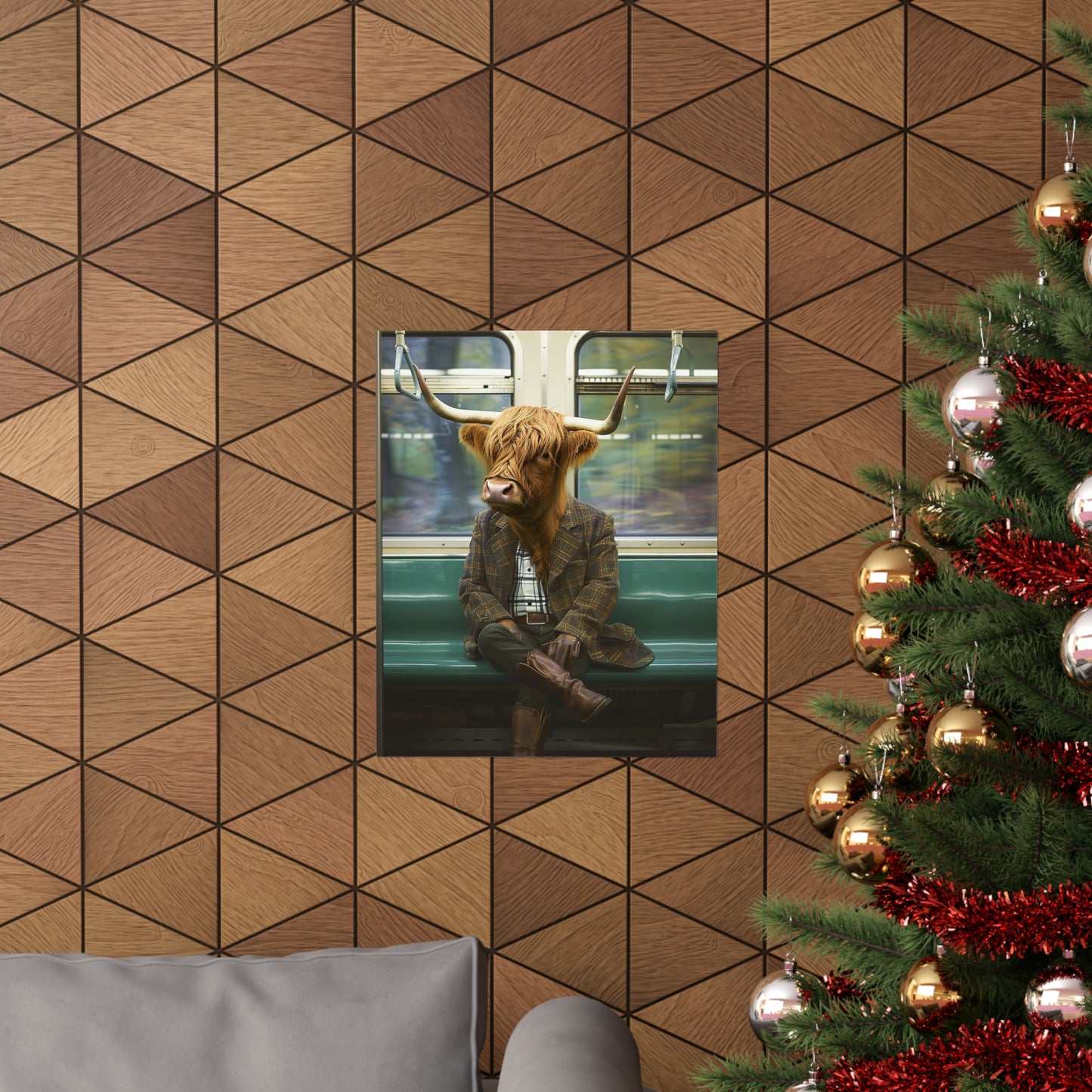 Highland Cattle Subway, Highland Cattle Wall Art