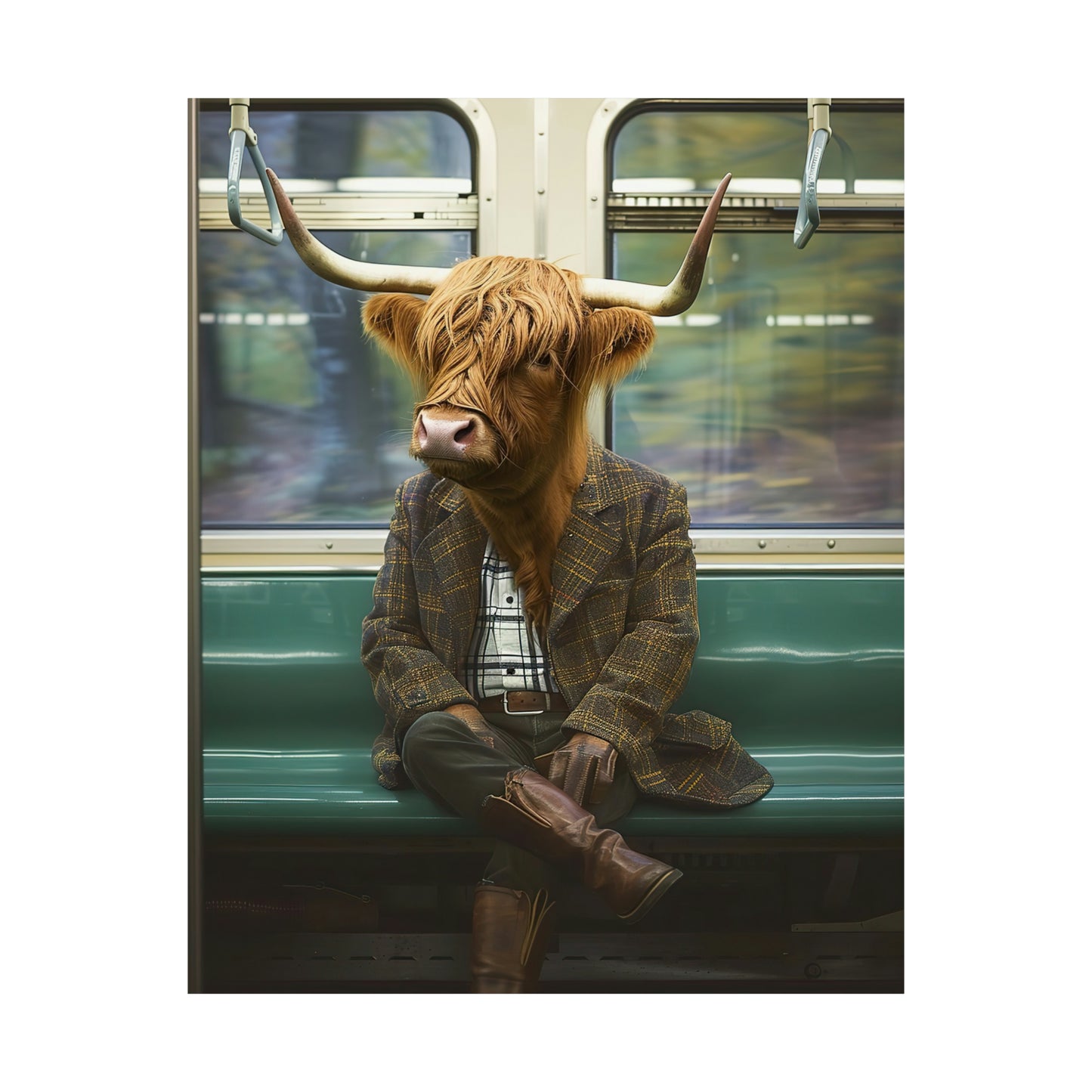 Highland Cattle Subway, Highland Cattle Wall Art