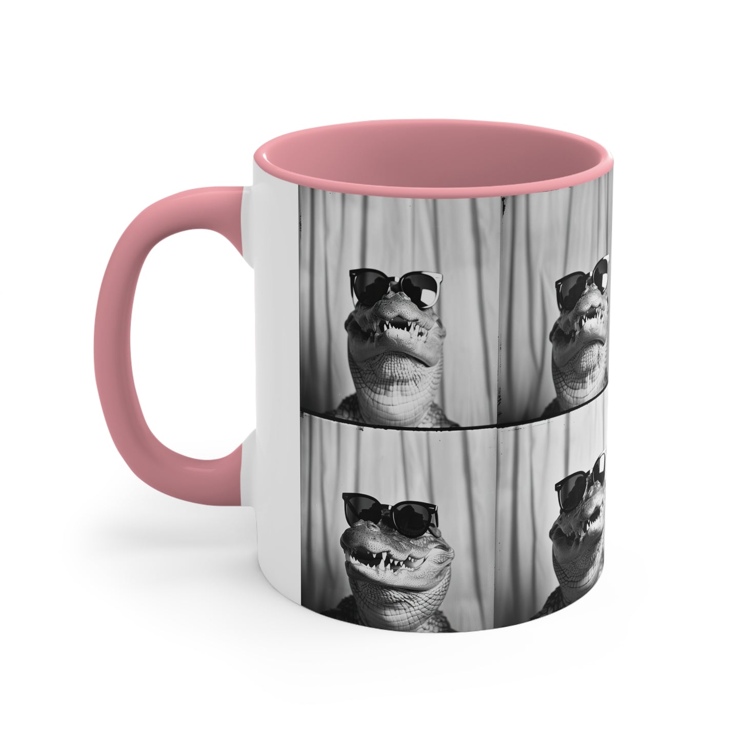 Crocodile Photo Booth Accent Coffee Mug, 11oz