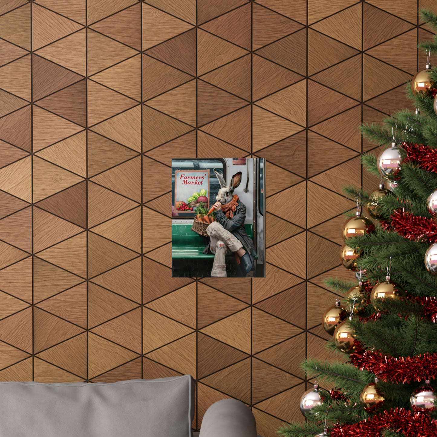 Rabbit in NY Subway, Rabbit Wall Art