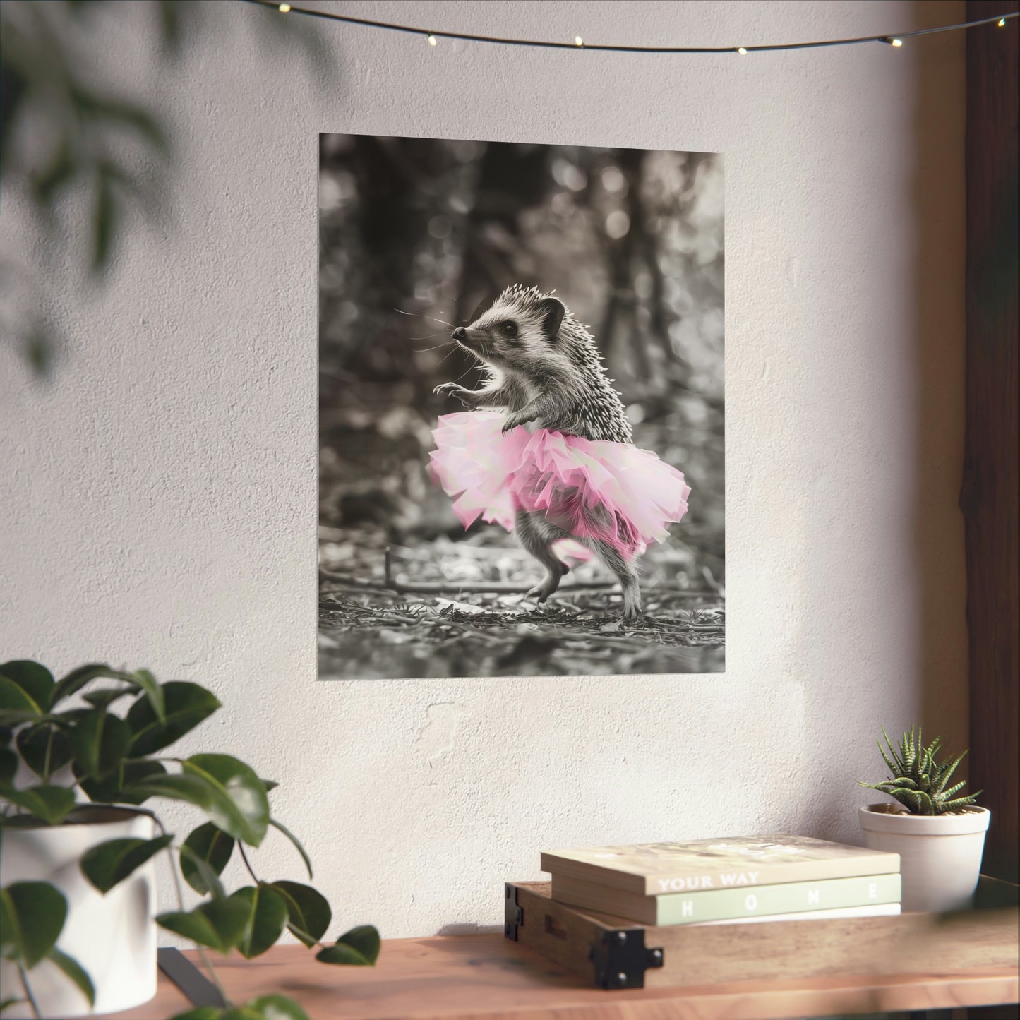 Hedgehock Tutu, Hedgehock Wall Art