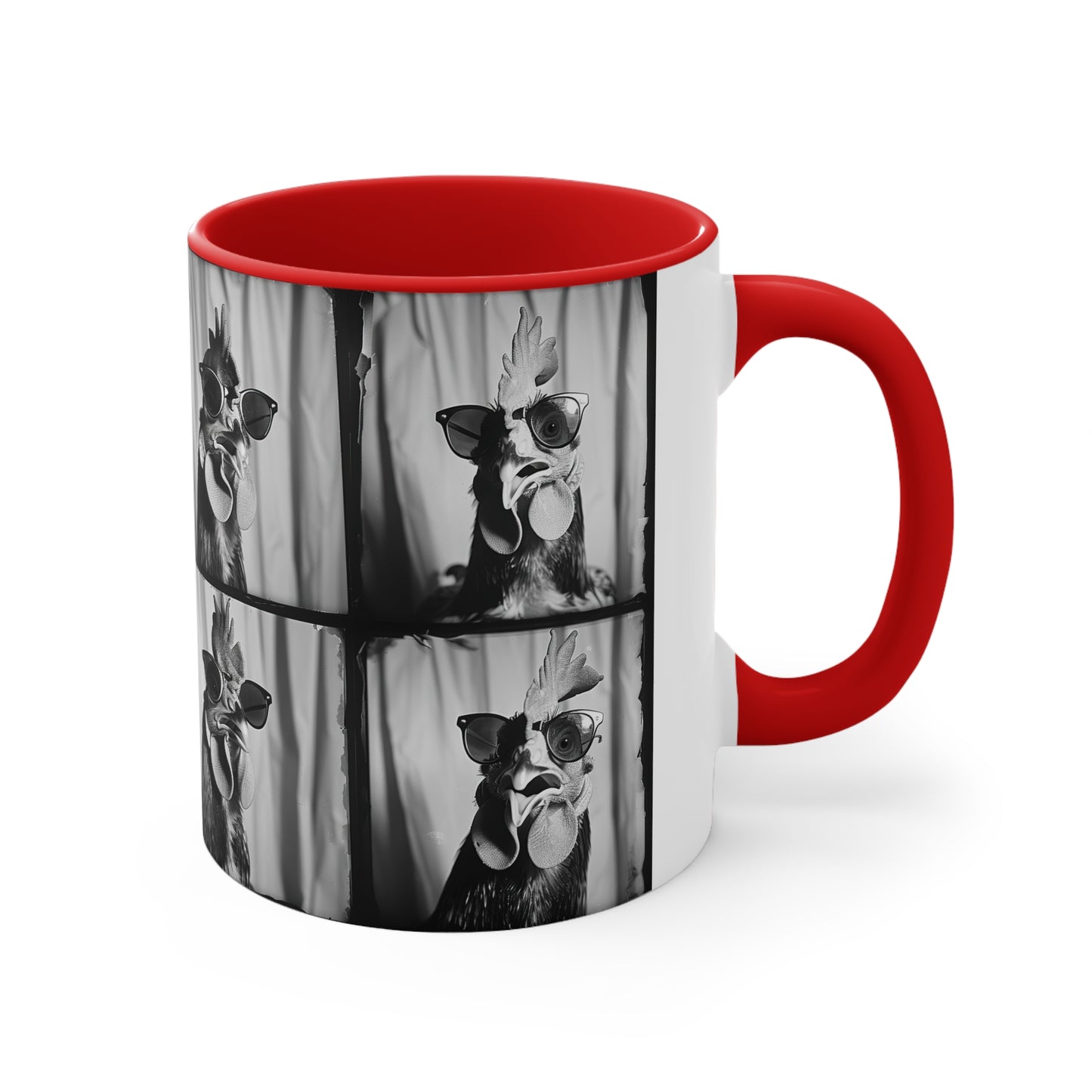 Chicken Photo Booth Accent Coffee Mug, 11oz