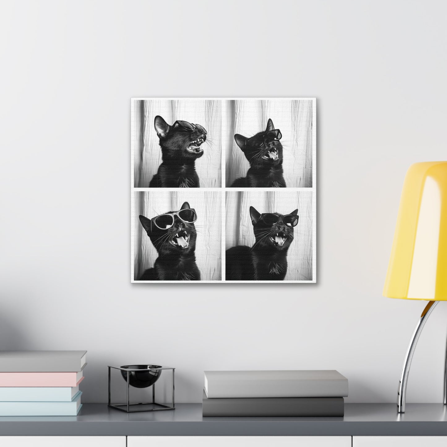 Black Cat Photo Booth Canvas