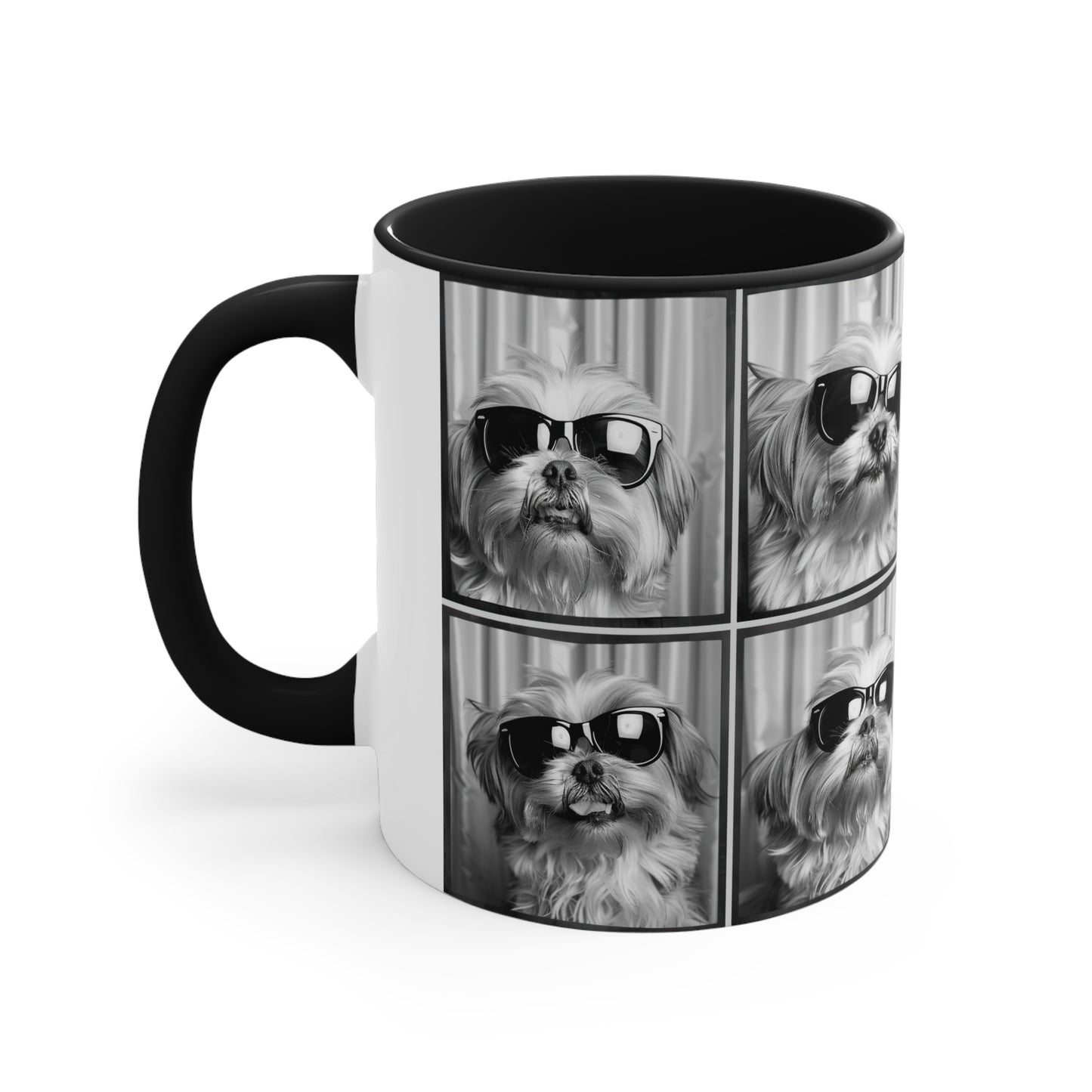 Shih Tzu Photo Booth Accent Coffee Mug, 11oz