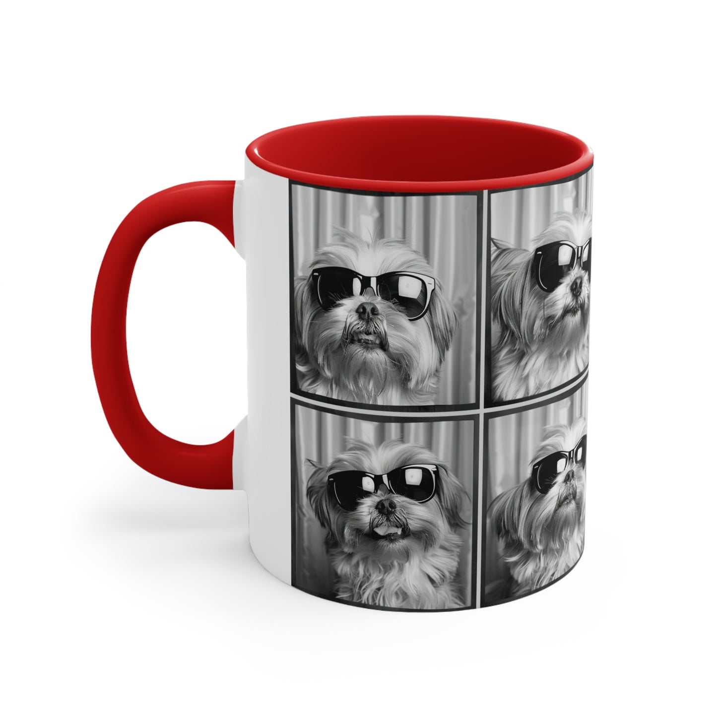 Shih Tzu Photo Booth Accent Coffee Mug, 11oz