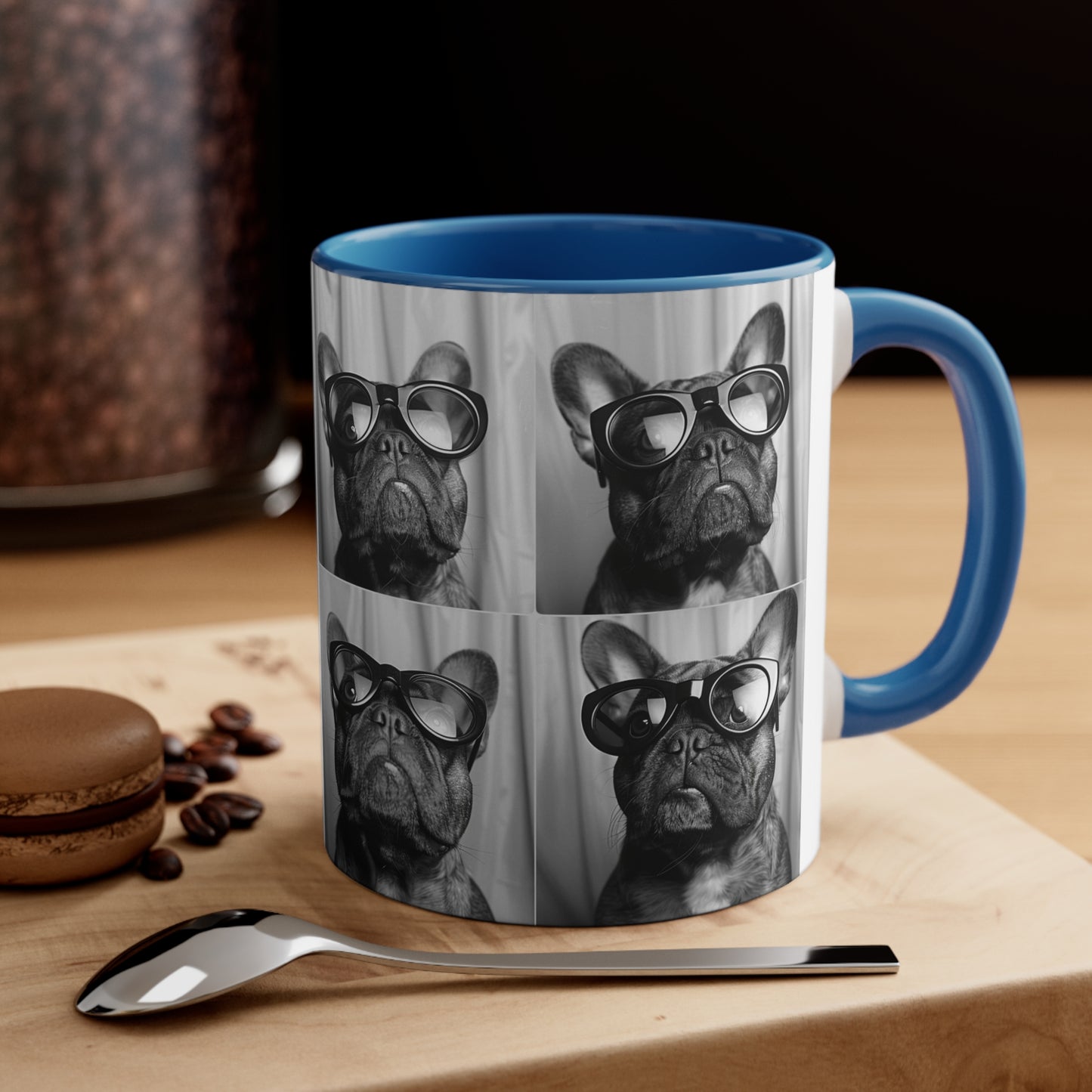 French Bulldog Photo Booth Accent Coffee Mug, 11oz