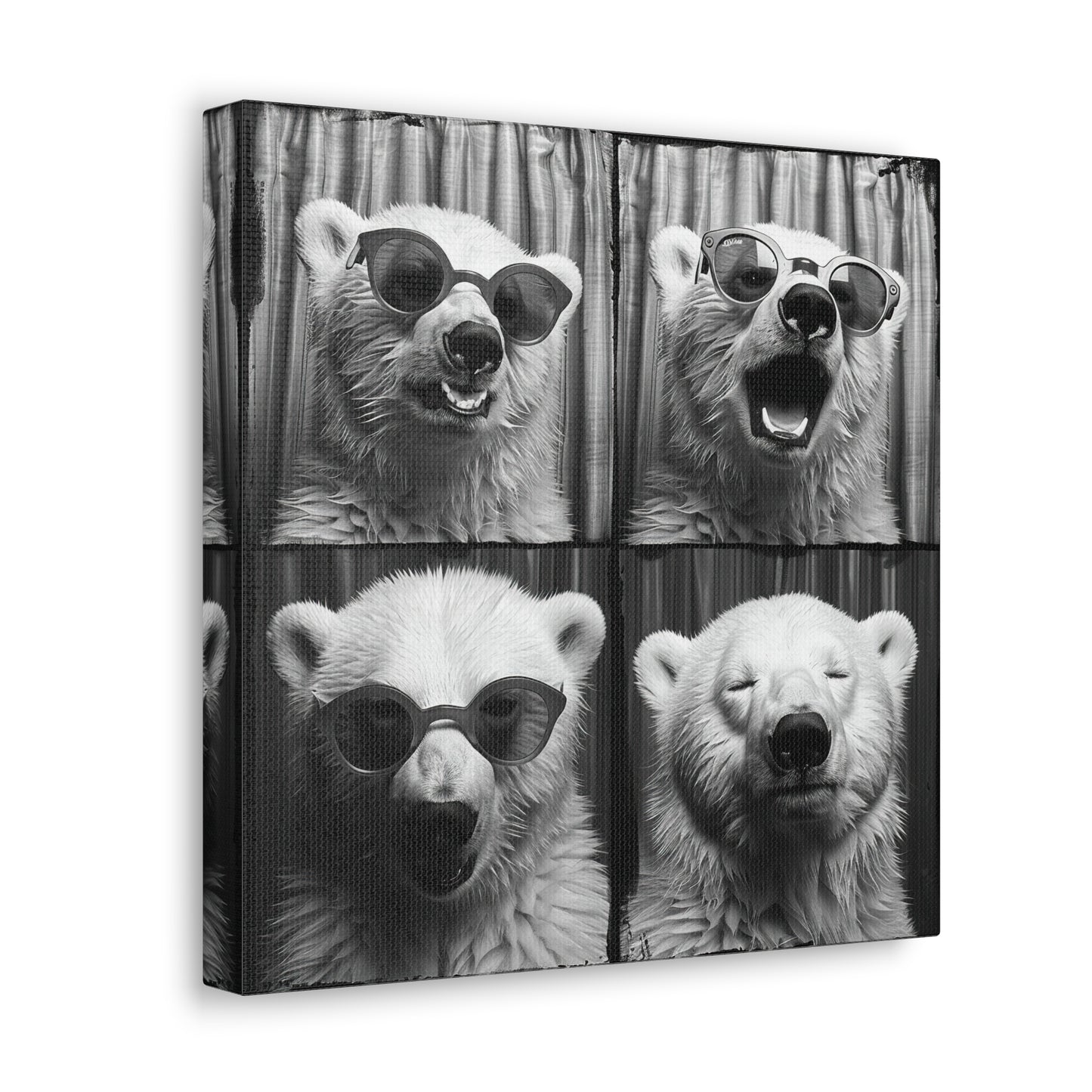 Polar Bear Photo Booth Canvas