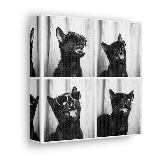 Black Cat Photo Booth Canvas