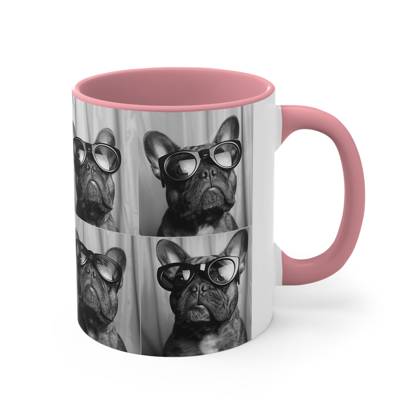 French Bulldog Photo Booth Accent Coffee Mug, 11oz