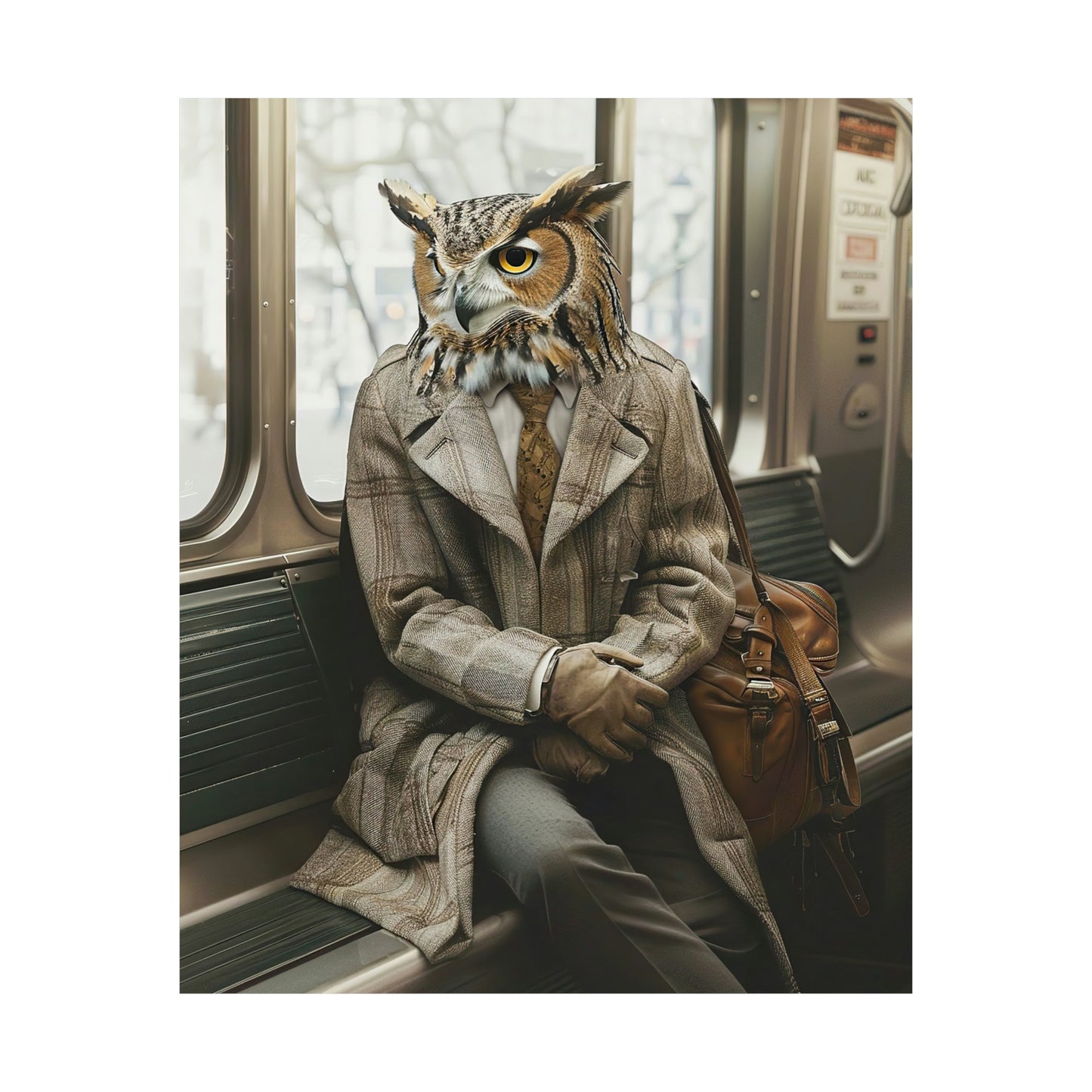 Owl Subway, Owl Wall Art