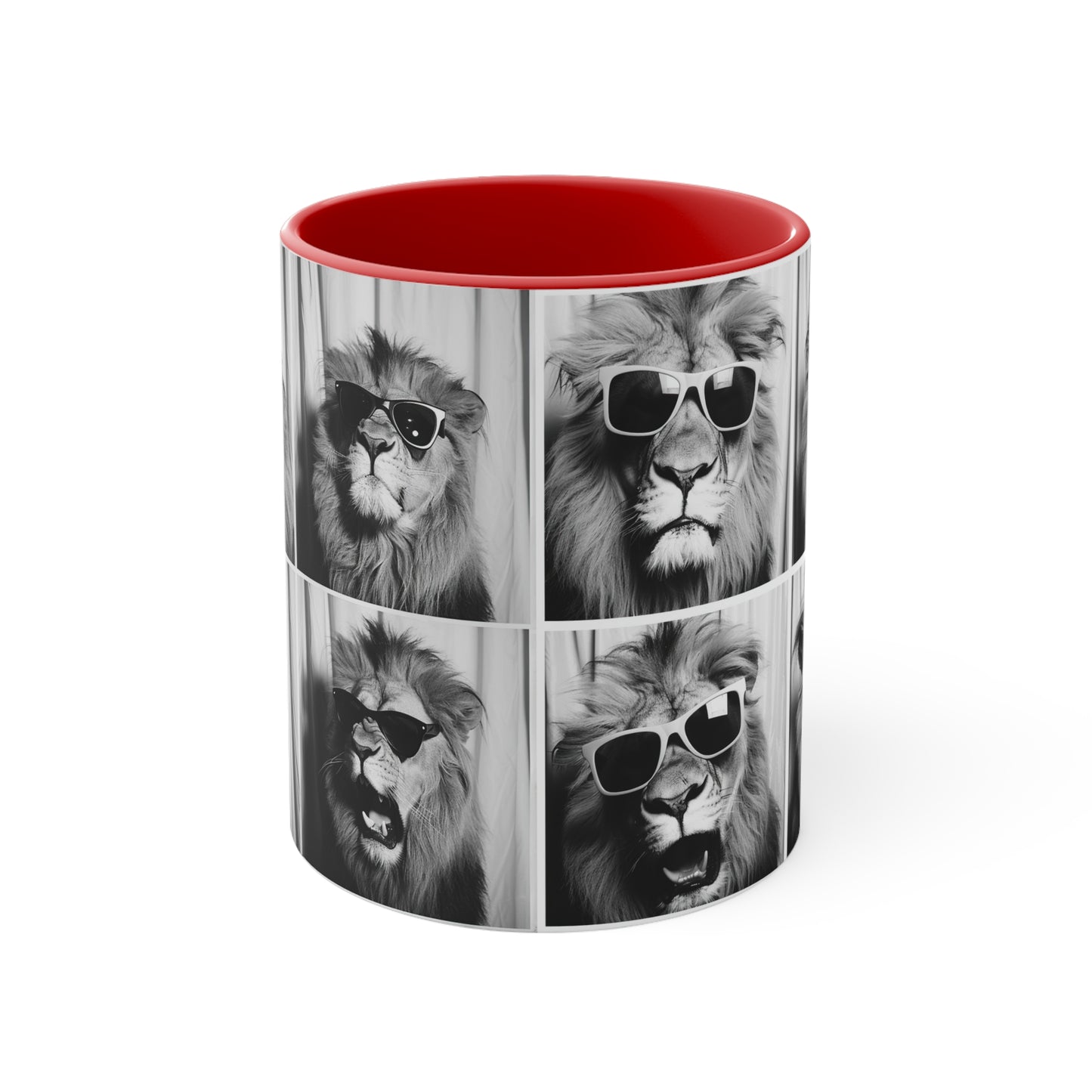 Lion Photo Booth Accent Coffee Mug, 11oz