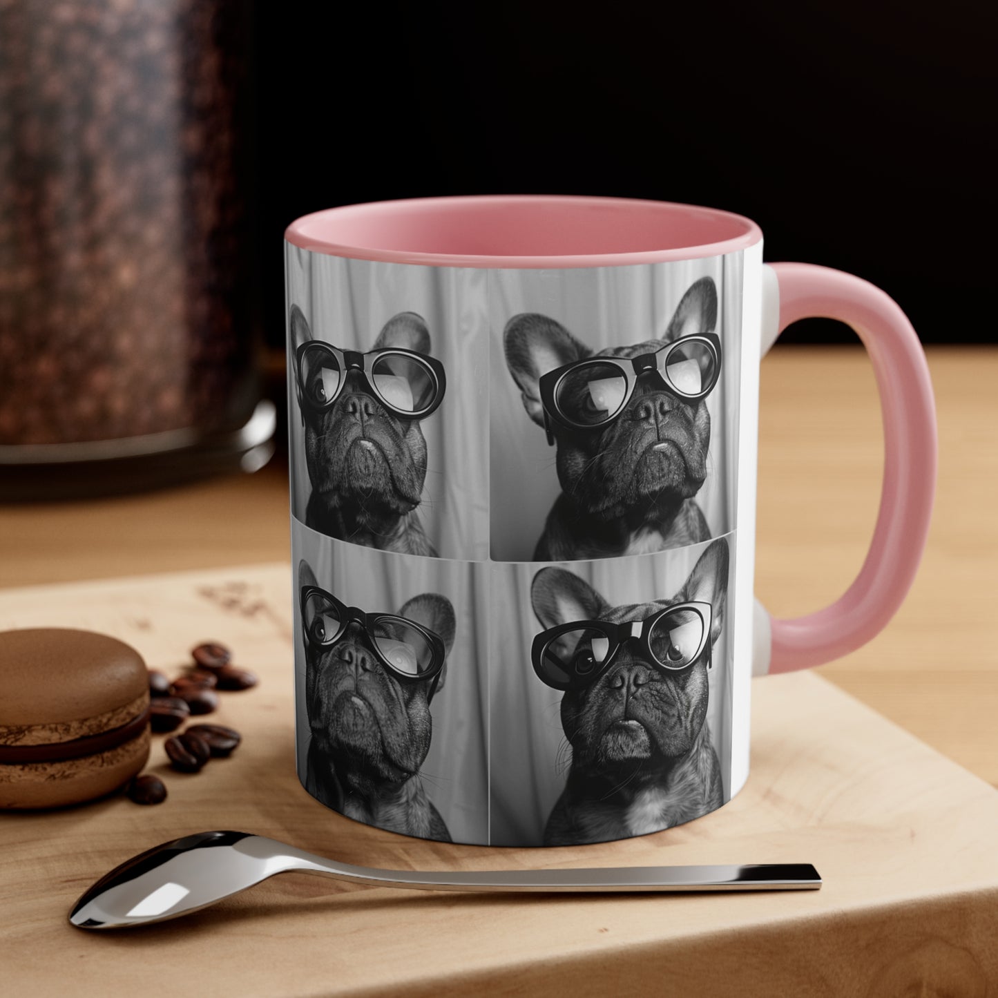 French Bulldog Photo Booth Accent Coffee Mug, 11oz