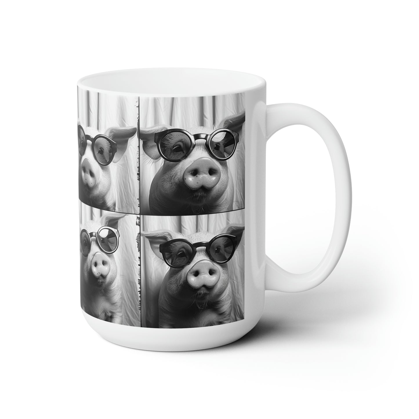 Pig Photo Booth Accent Coffee Mug, 11oz
