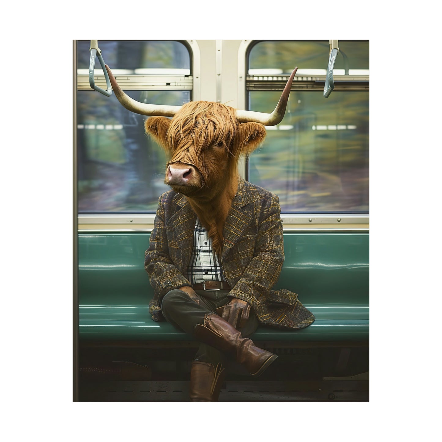 Highland Cattle Subway, Highland Cattle Wall Art