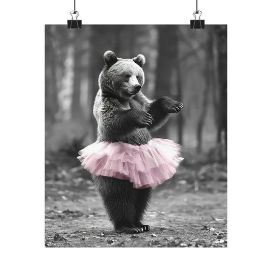 Bear Tutu, Bear Wall Art
