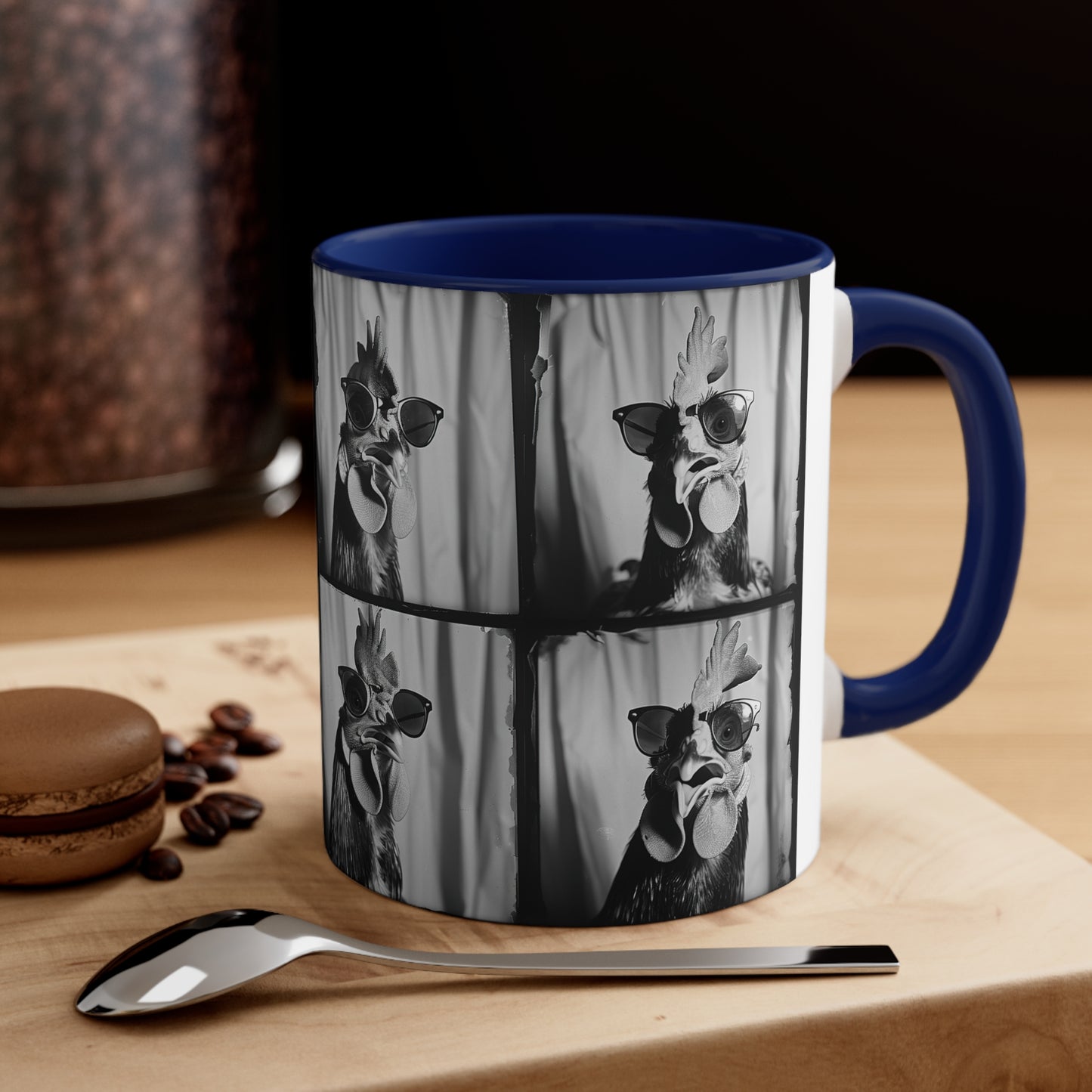 Chicken Photo Booth Accent Coffee Mug, 11oz