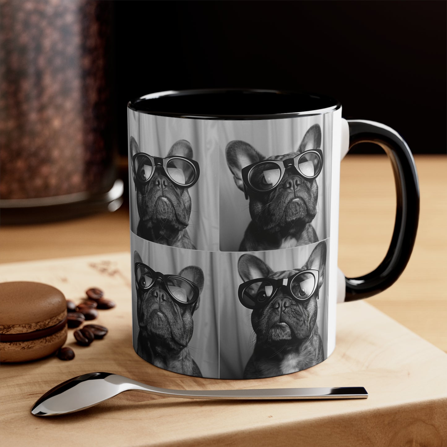 French Bulldog Photo Booth Accent Coffee Mug, 11oz