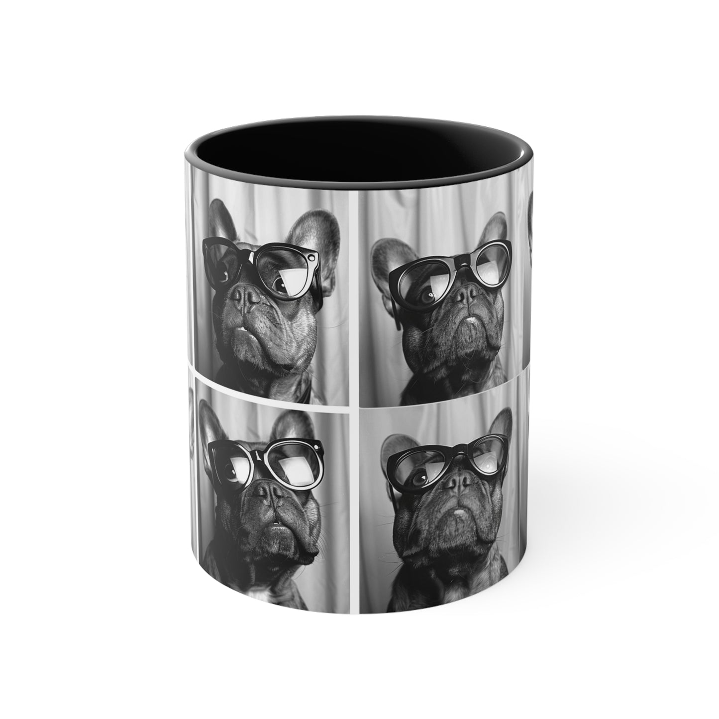 French Bulldog Photo Booth Accent Coffee Mug, 11oz