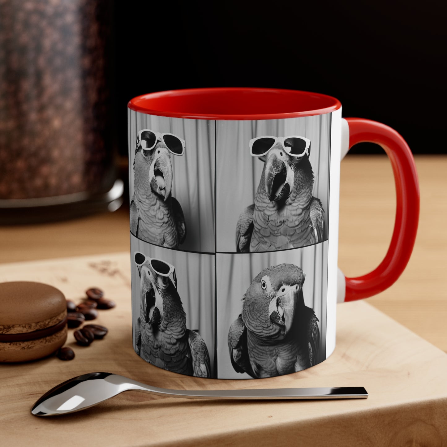 Parrot Photo Booth Accent Coffee Mug, 11oz