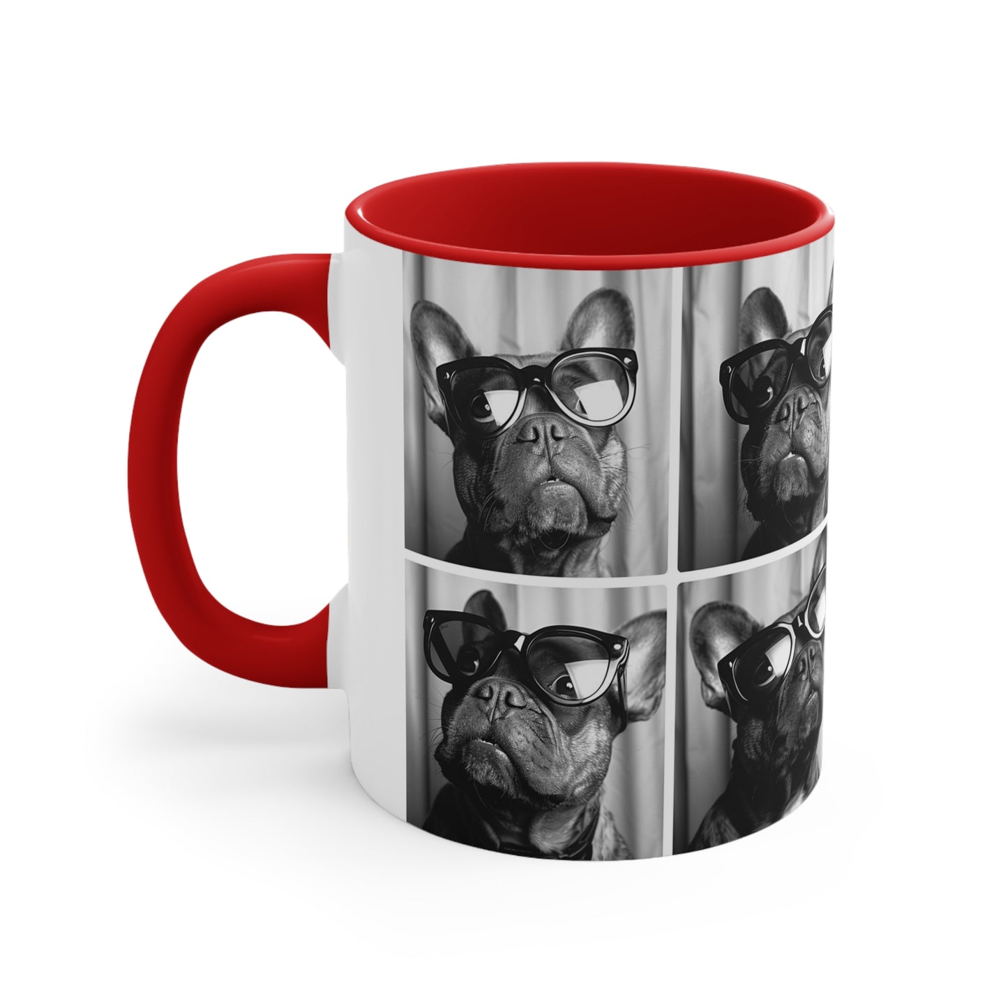 French Bulldog Photo Booth Accent Coffee Mug, 11oz