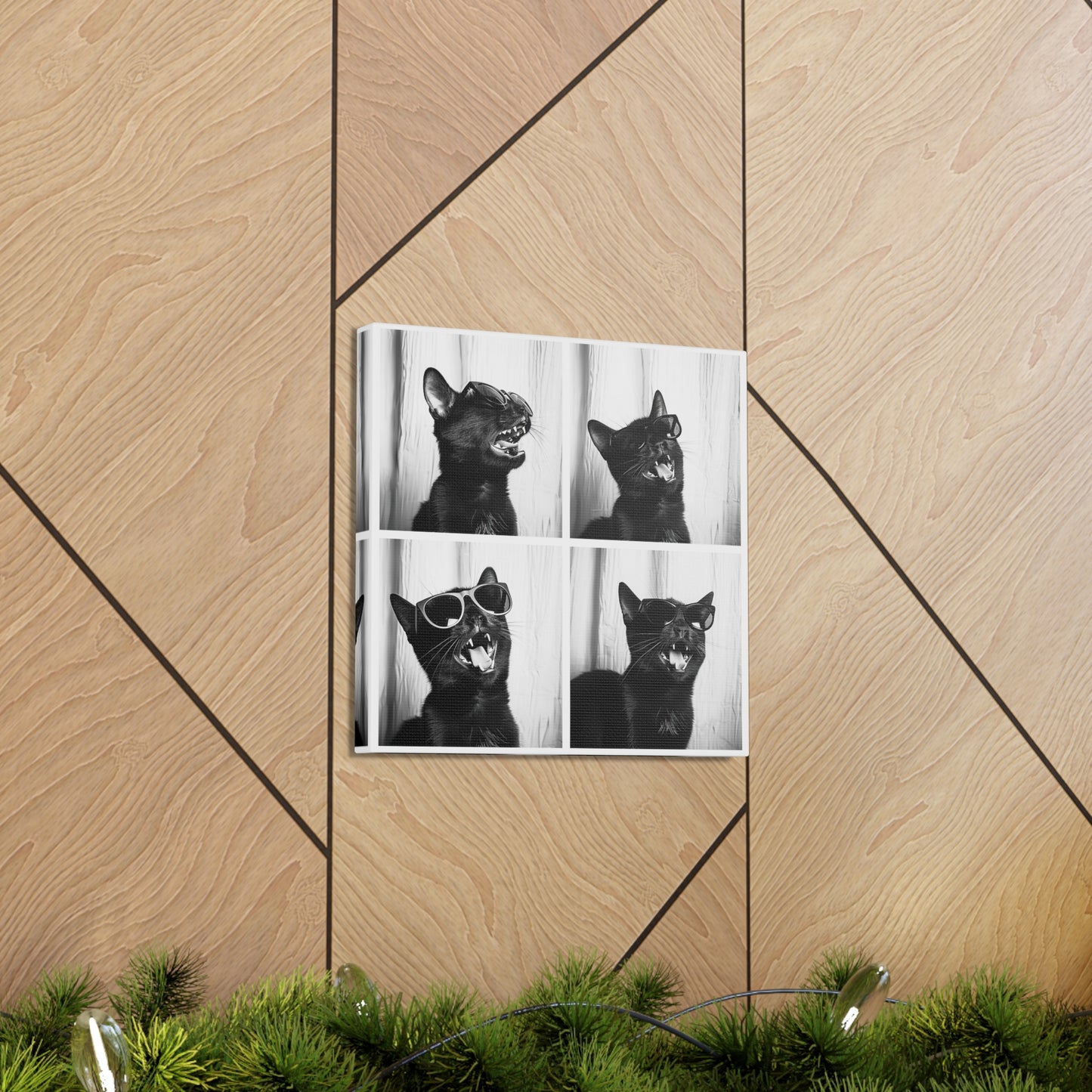 Black Cat Photo Booth Canvas