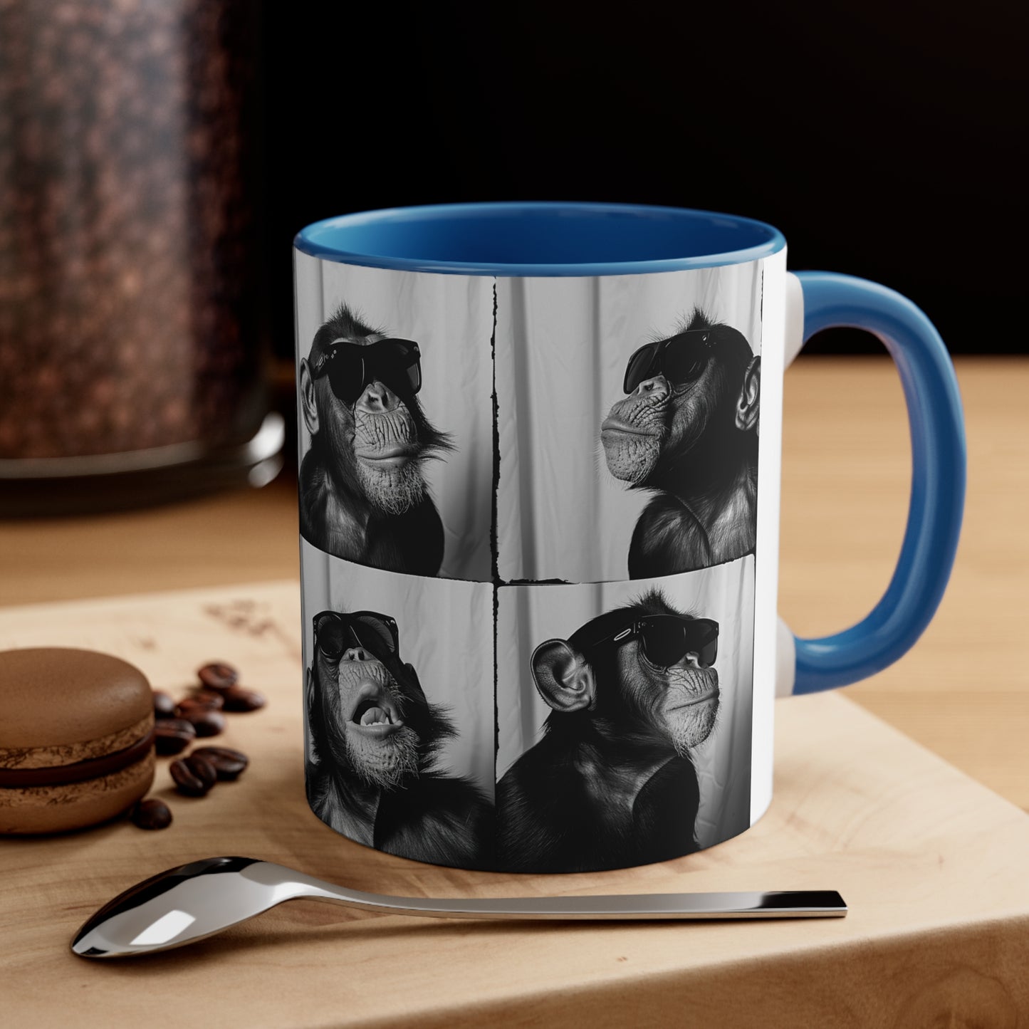 Monkey Photo Booth Accent Coffee Mug, 11oz