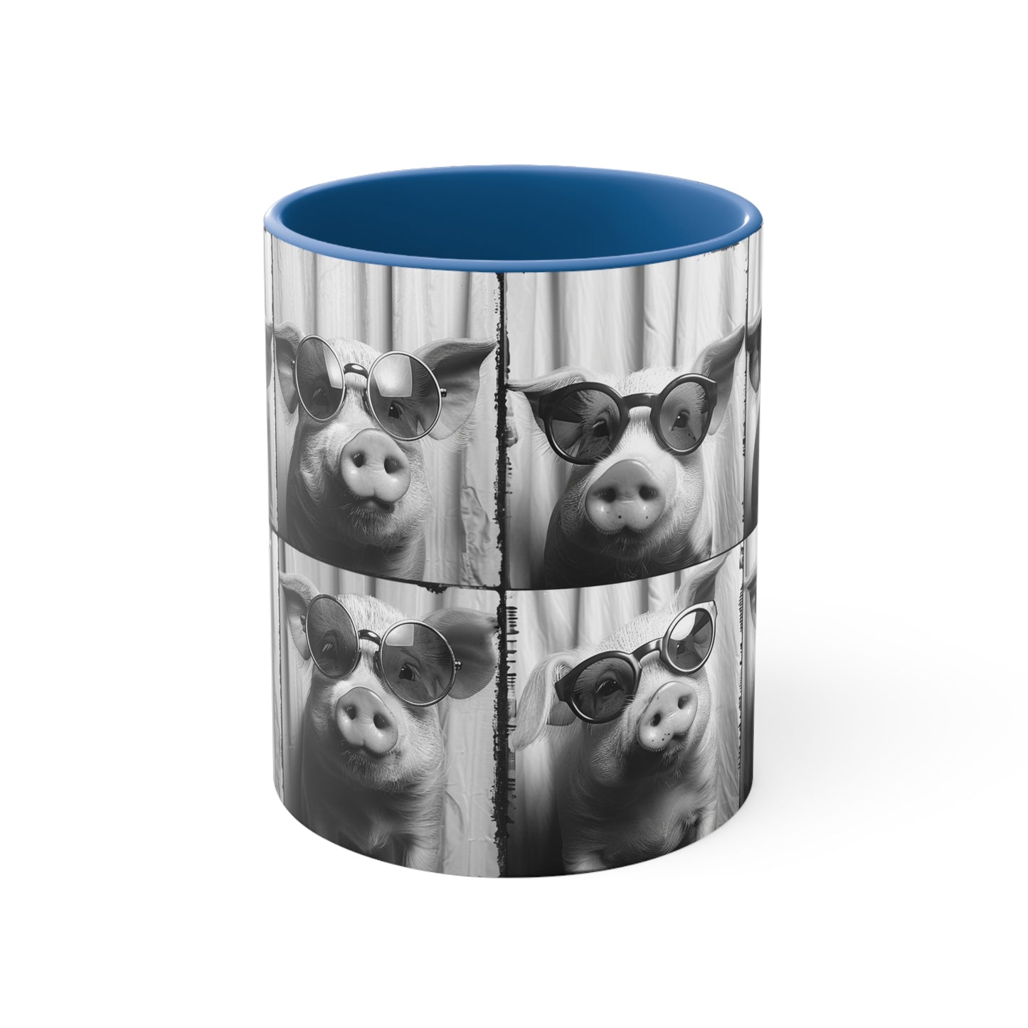 Pig Photo Booth Accent Coffee Mug, 11oz