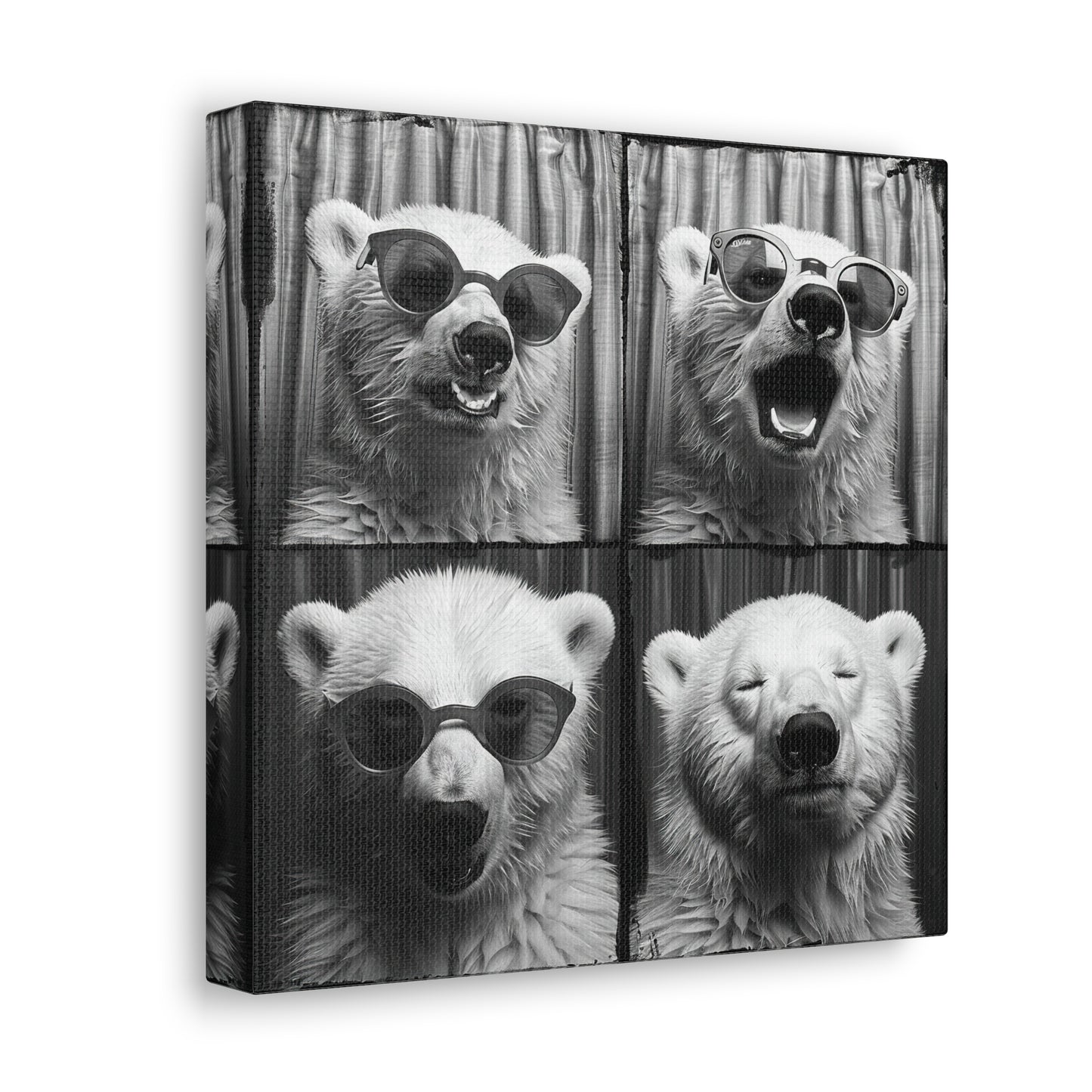 Polar Bear Photo Booth Canvas