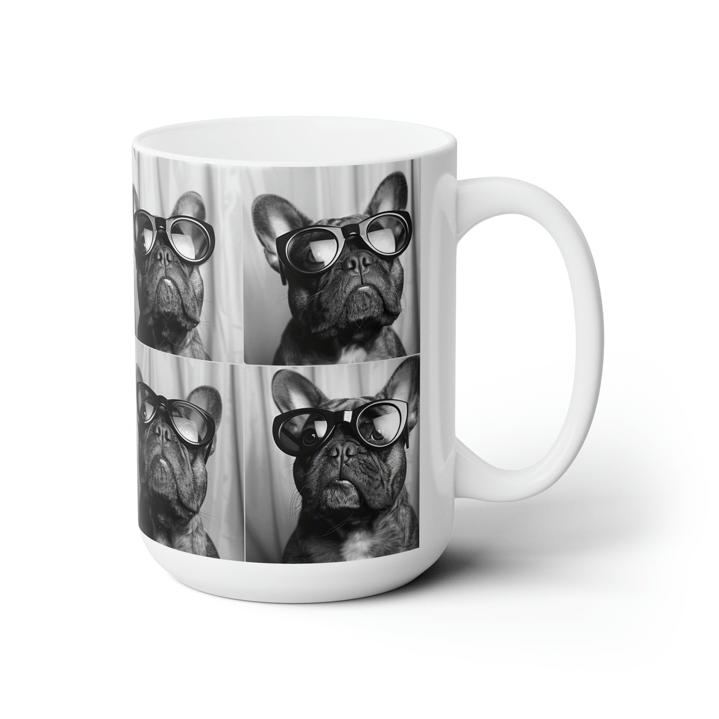 French Bulldog Photo Booth Accent Coffee Mug, 11oz
